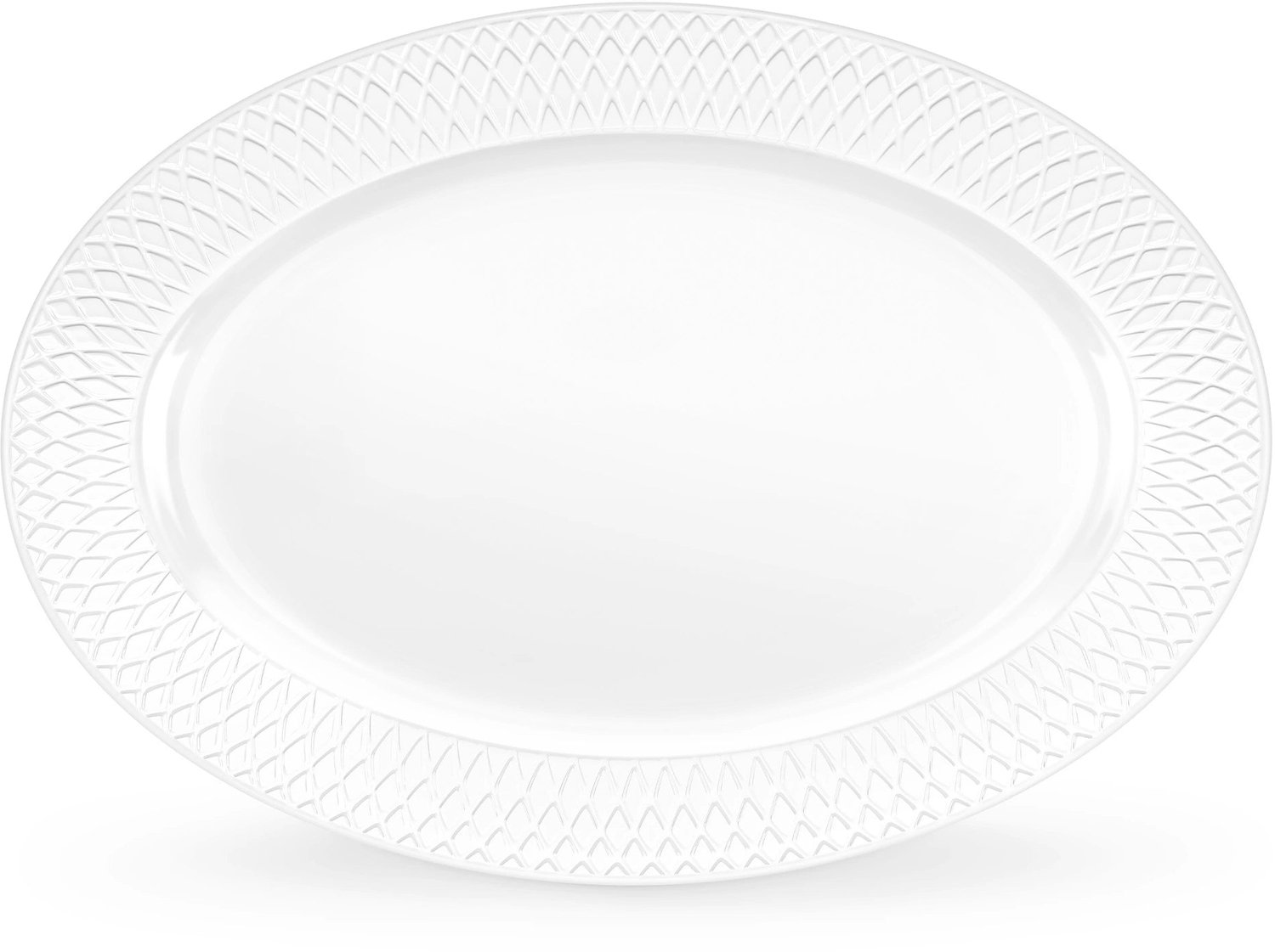 Wilmax Serveerplaat Ovaal Porselein Wit 35x25cm Diamond