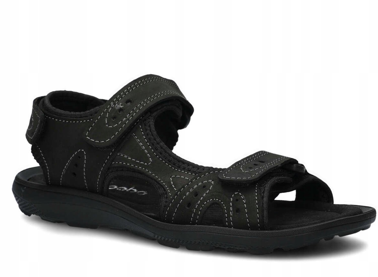 Nagaba Heren Sandalen Leer 43 Comfortabel & Nederlands Product Zwart