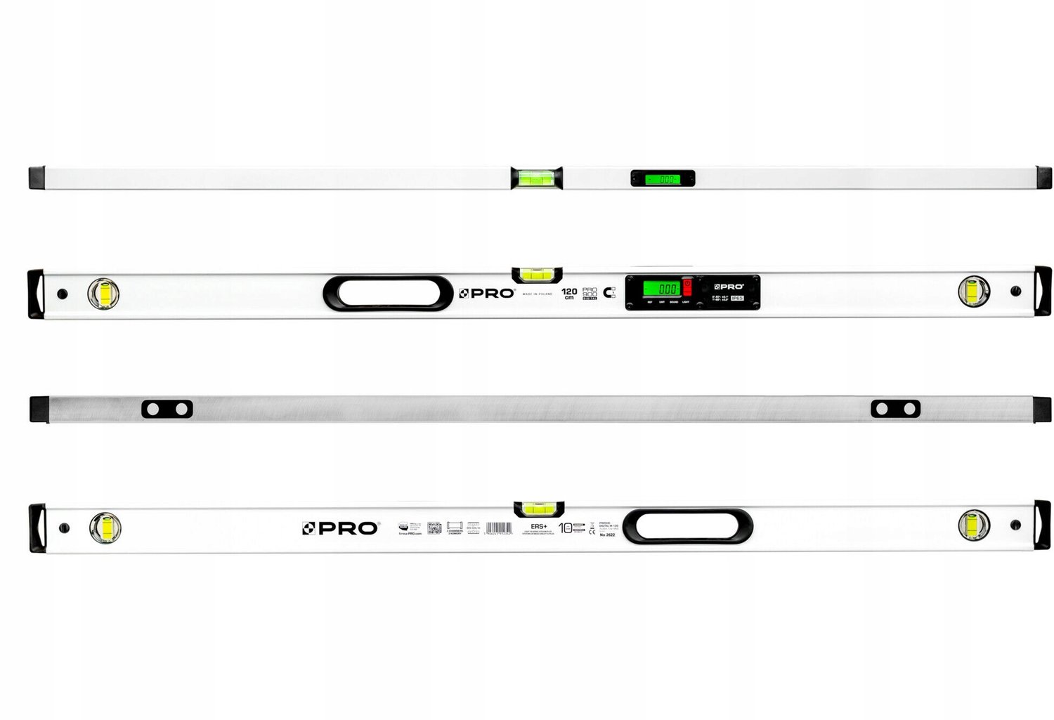 Elektronische waterpas met magneten, 120cm, digitaal display