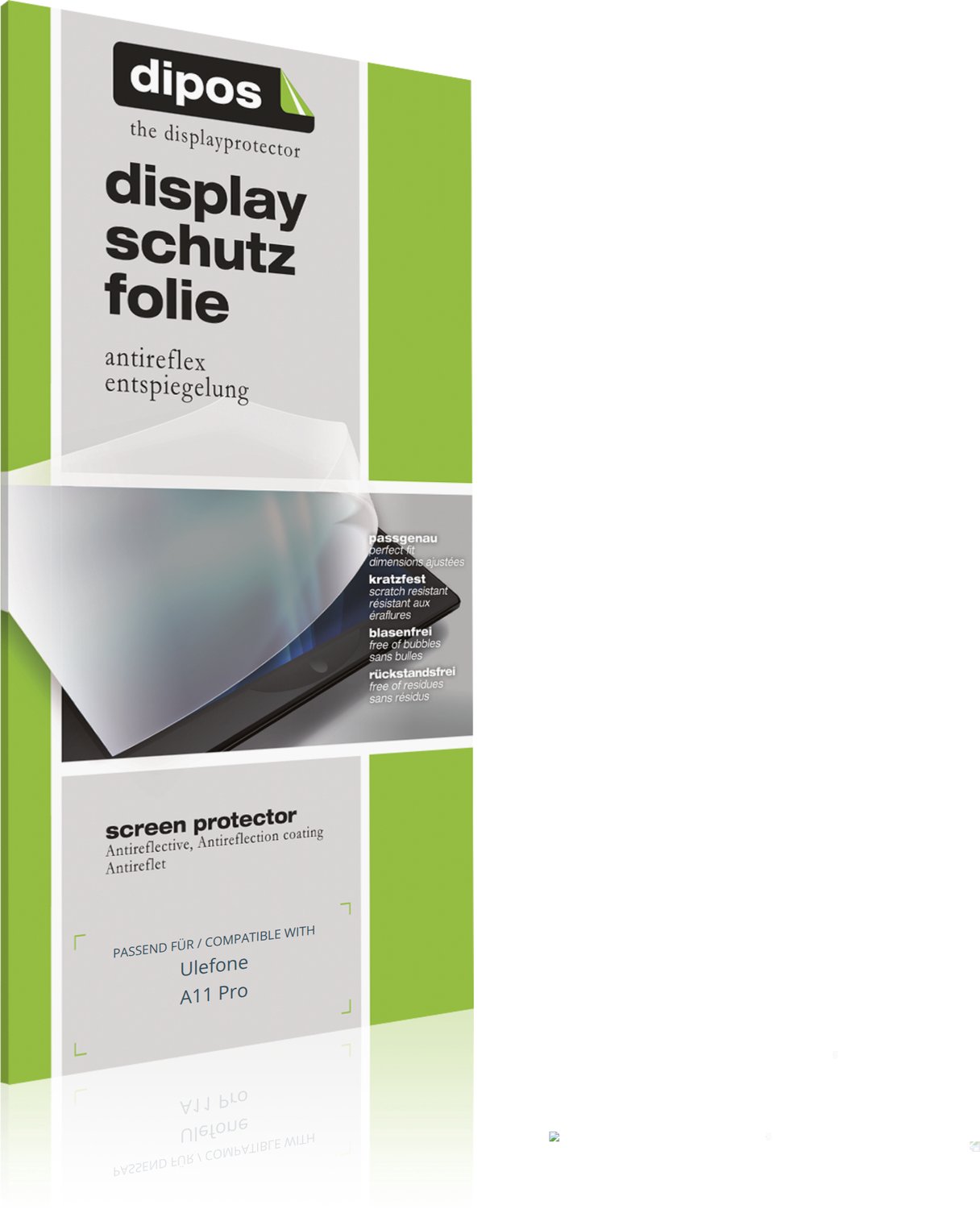 dipos – 2x Matte Beschermfolie geschikt voor Ulefone A11 Pro | Krasbestendige & antireflecterende Screenprotector Ultra-Thin
