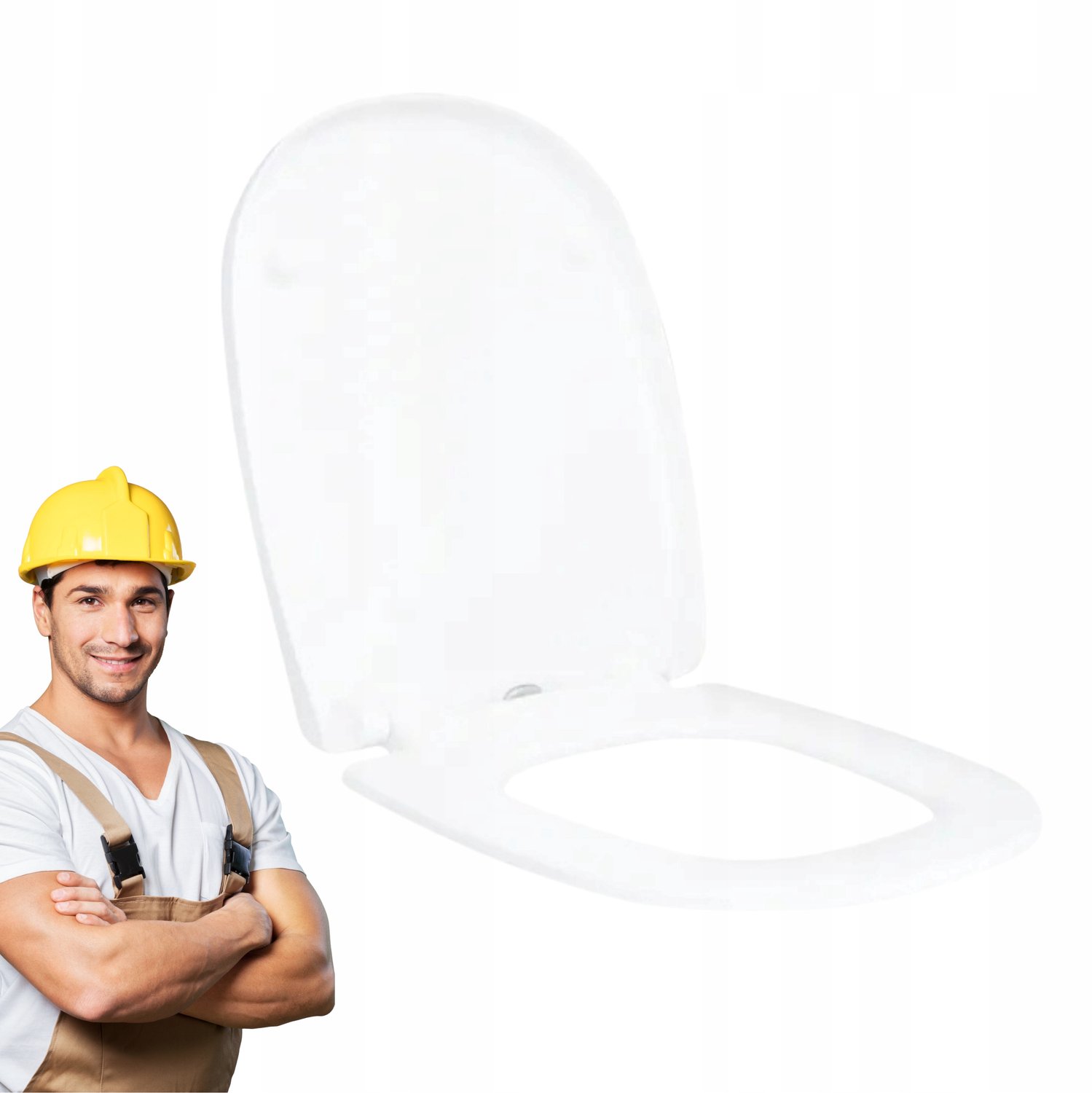 SENSEA SQUARE toiletbril - soft-close, wit, duroplast