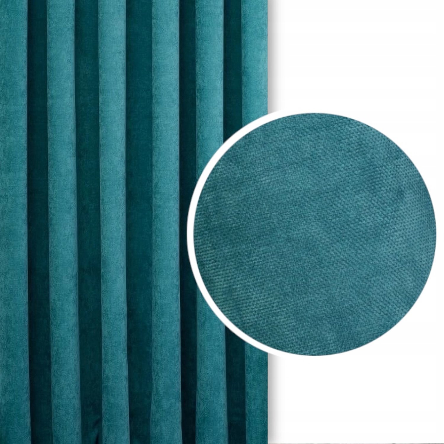 PRESTIQUA Verduisterende Gordijn 190x335cm Turquoise - Universele Gordijnband