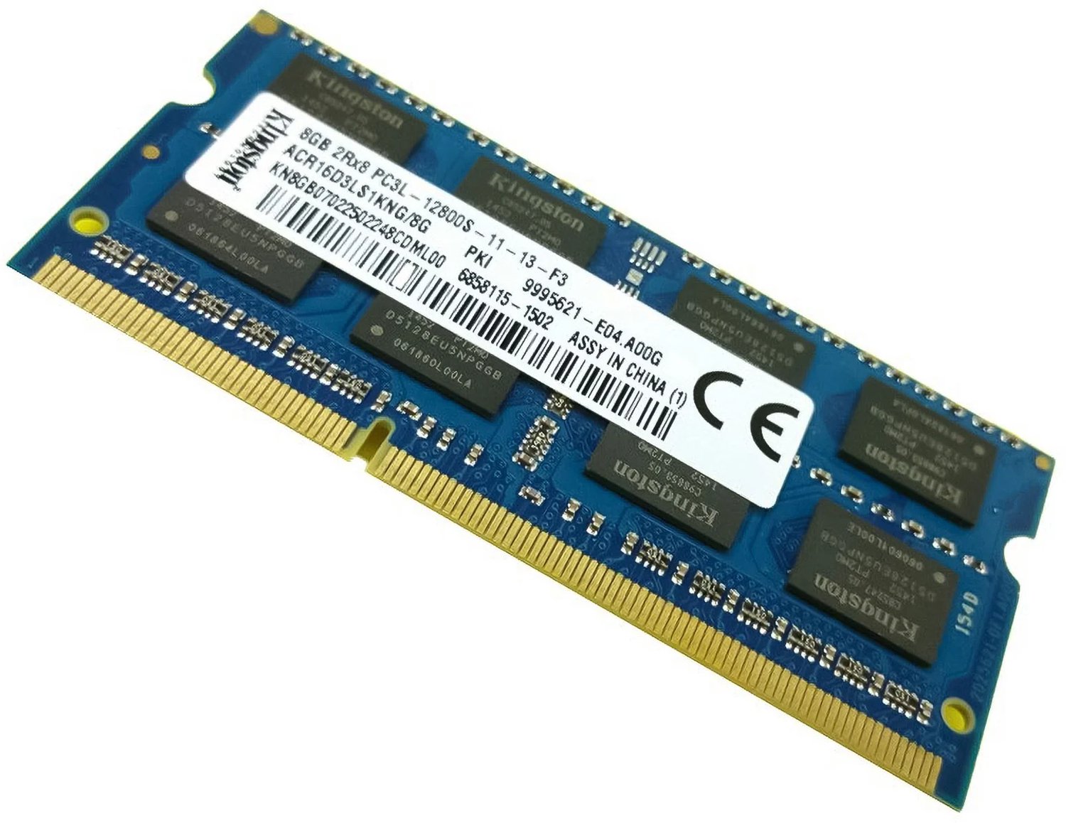 Kingston ACR16D3LS1KNG/8G – 8GB DDR3L 1600MHz SO-DIMM Laptop Geheugen – Energiezuinig & Betrouwbaar