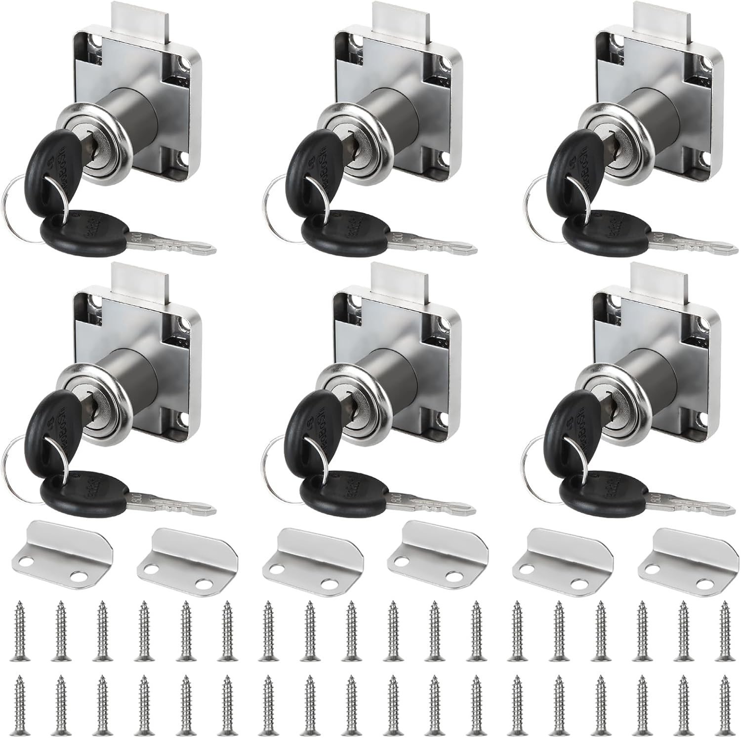 Set van 6 Kastsloten 20 mm, Veiligheidsoplossing voor Meubels, Kindveilige Beveiliging en Eenvoudige Installatie