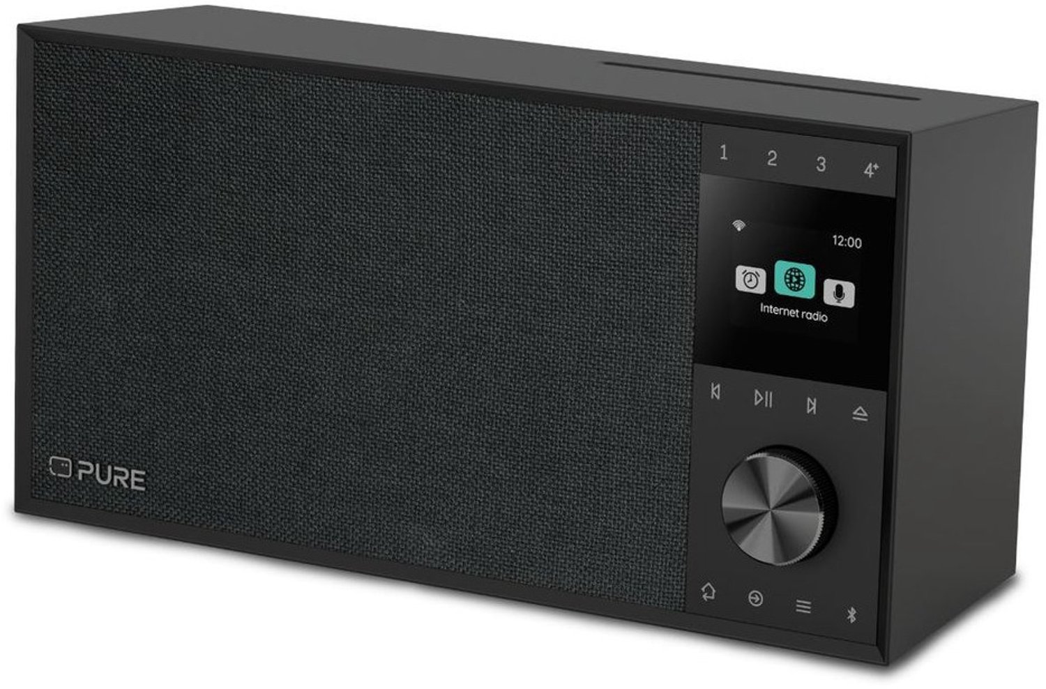 Pure Evoke Home II - Jouw prachtig vormgegeven alles-in-één muzieksysteem met cd-speler, Zwart