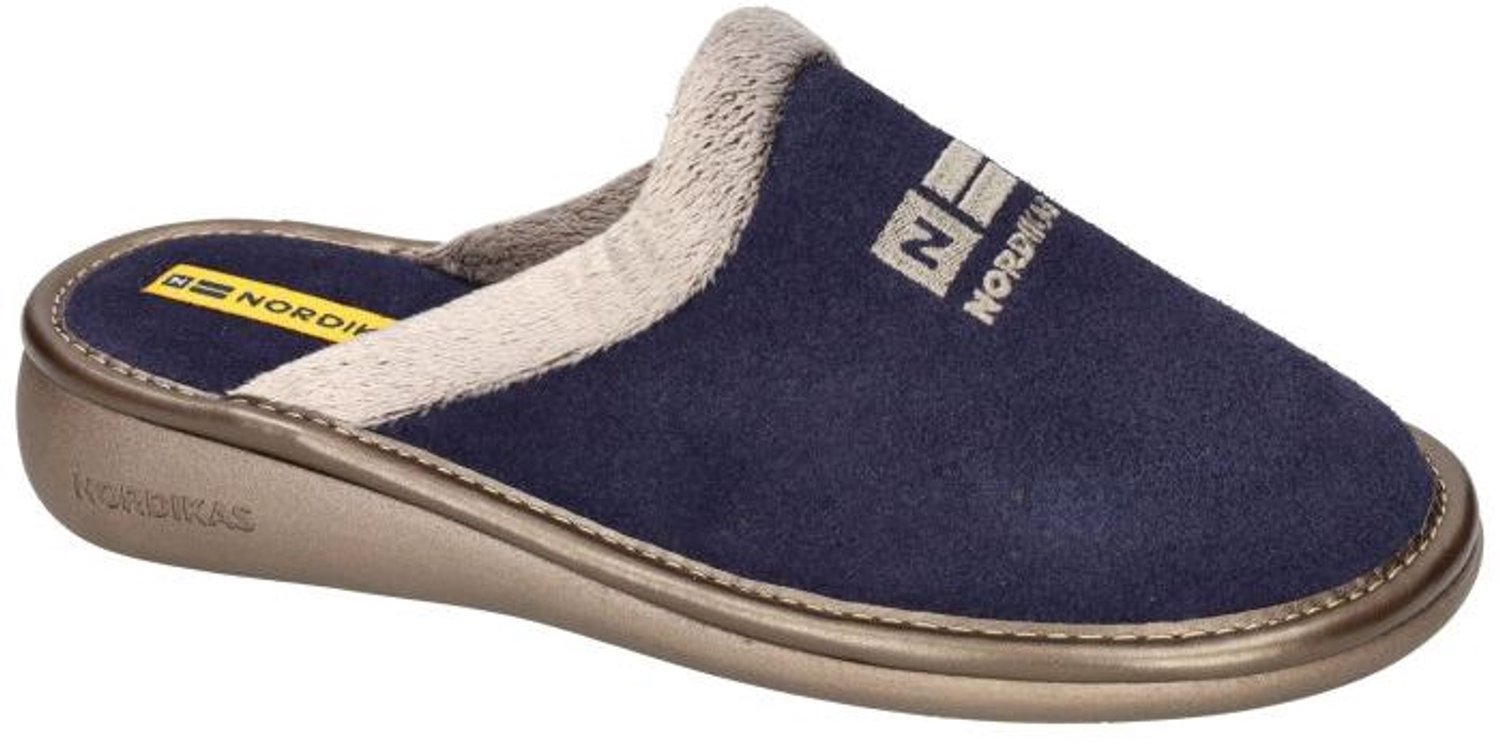 Nordikas -Dames - blauw donker - pantoffels - maat 42