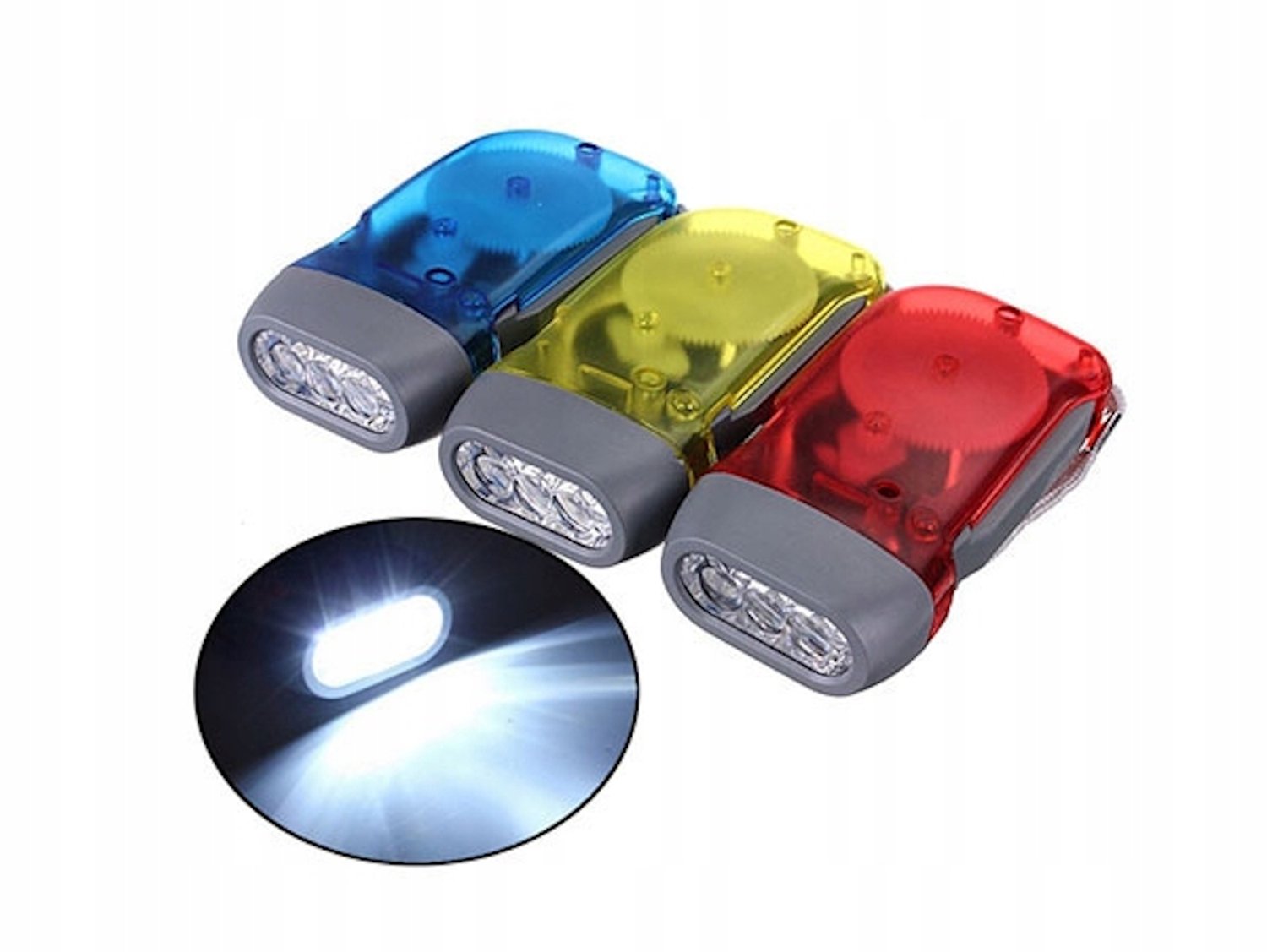 Knijpkat | Dynamo Led zaklamp | Div kleuren | Noodlamp | Survival lamp