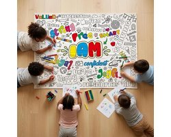 Motiverende Affirmaties Kleurenposter voor DIY Projecten, Schoolactiviteiten en Feestdecoratie