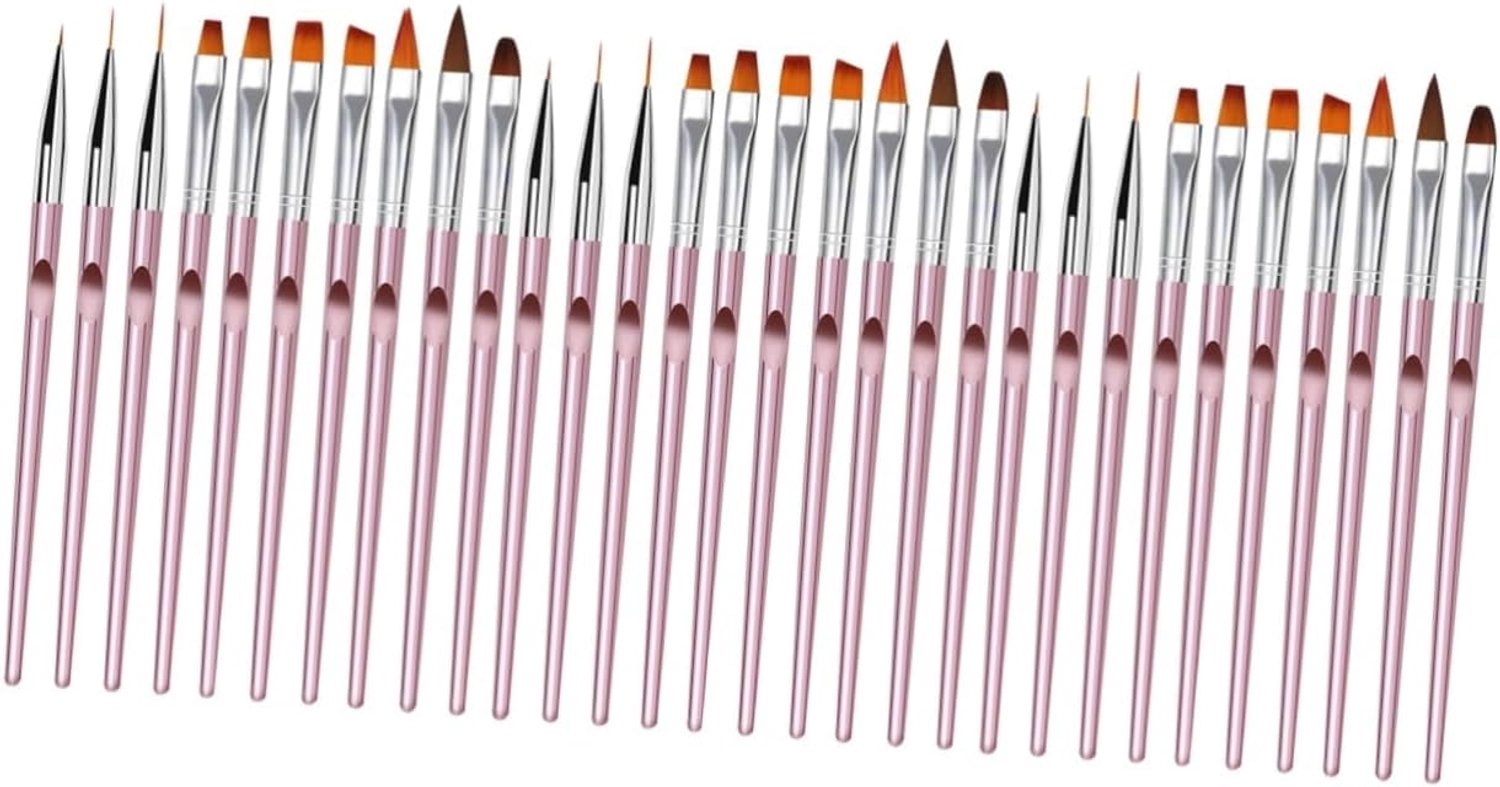 3 Sets Rose Gold Nail Liner Crystal Nail Pen Nail Painting Manicure Brush Art Tool Dotting Pen Nail Art Supplies Voor Vrouwen Thuis 10 Stuks*3