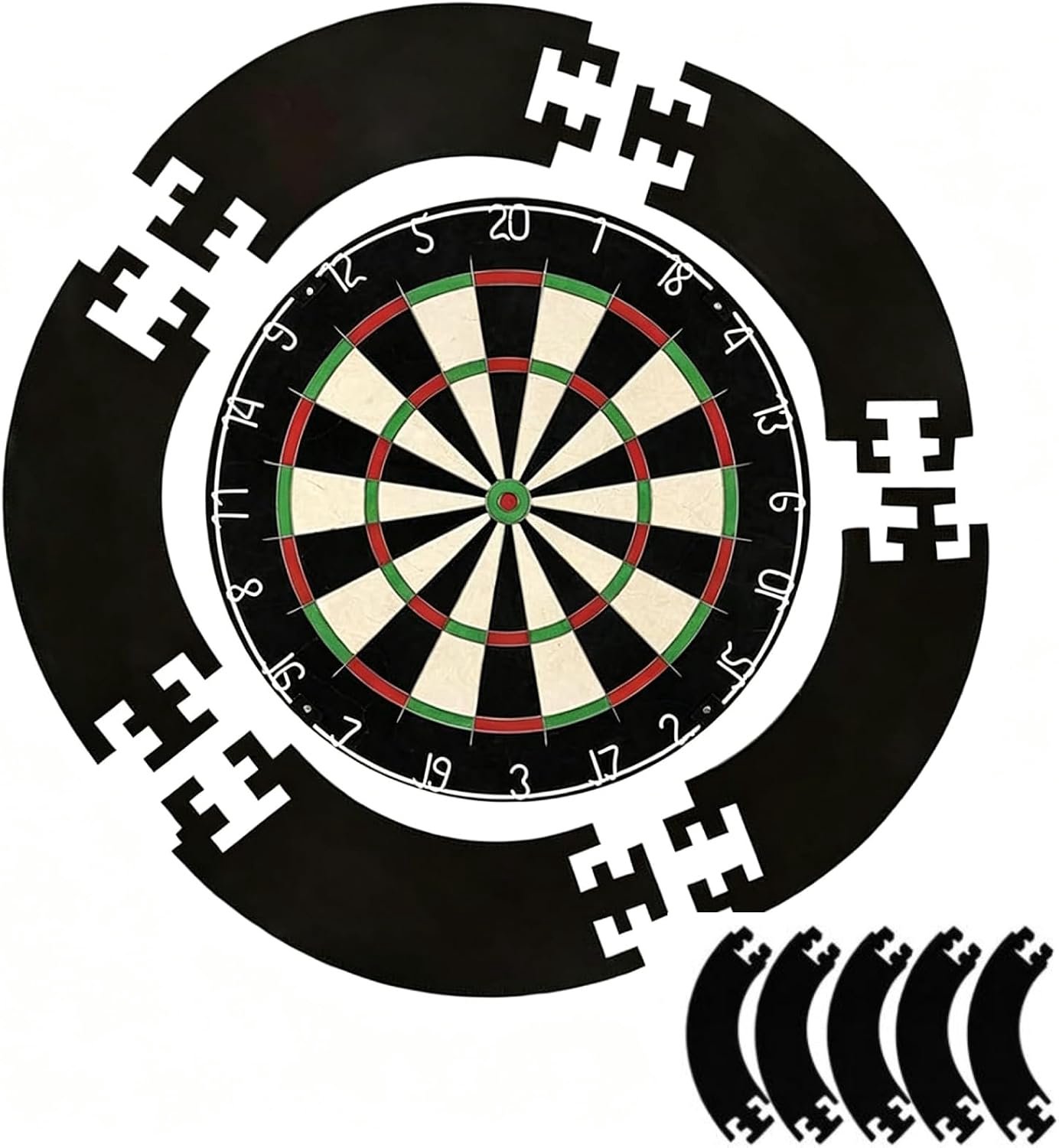 Dart Catchring Surround - 5-delige dartbord rand - bescherming ring - voorkomt schade aan muur - ShopVlot