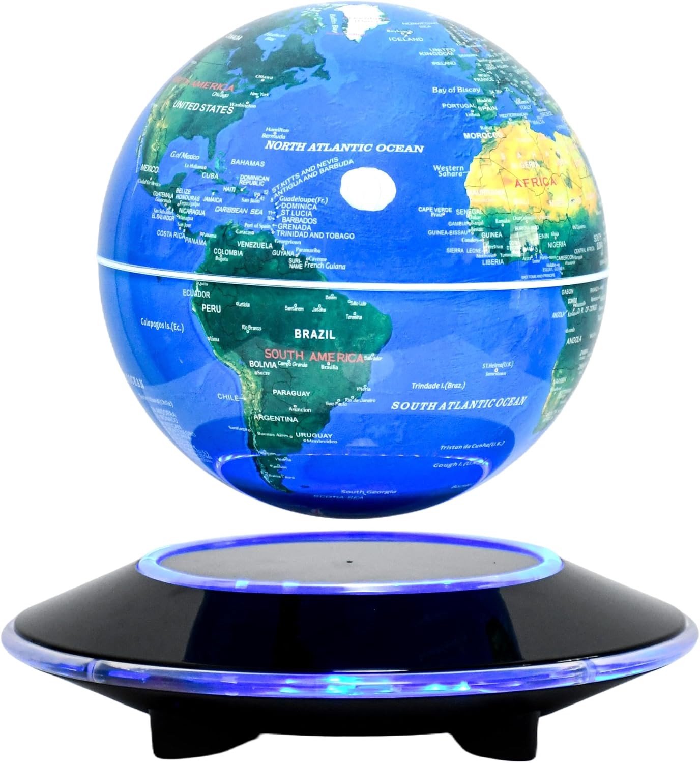 Levitating Globe - UFO-design - 15 cm - Magnetische Wereldbol met Led-verlichting - Voor Tieners en Kantoordecoratie