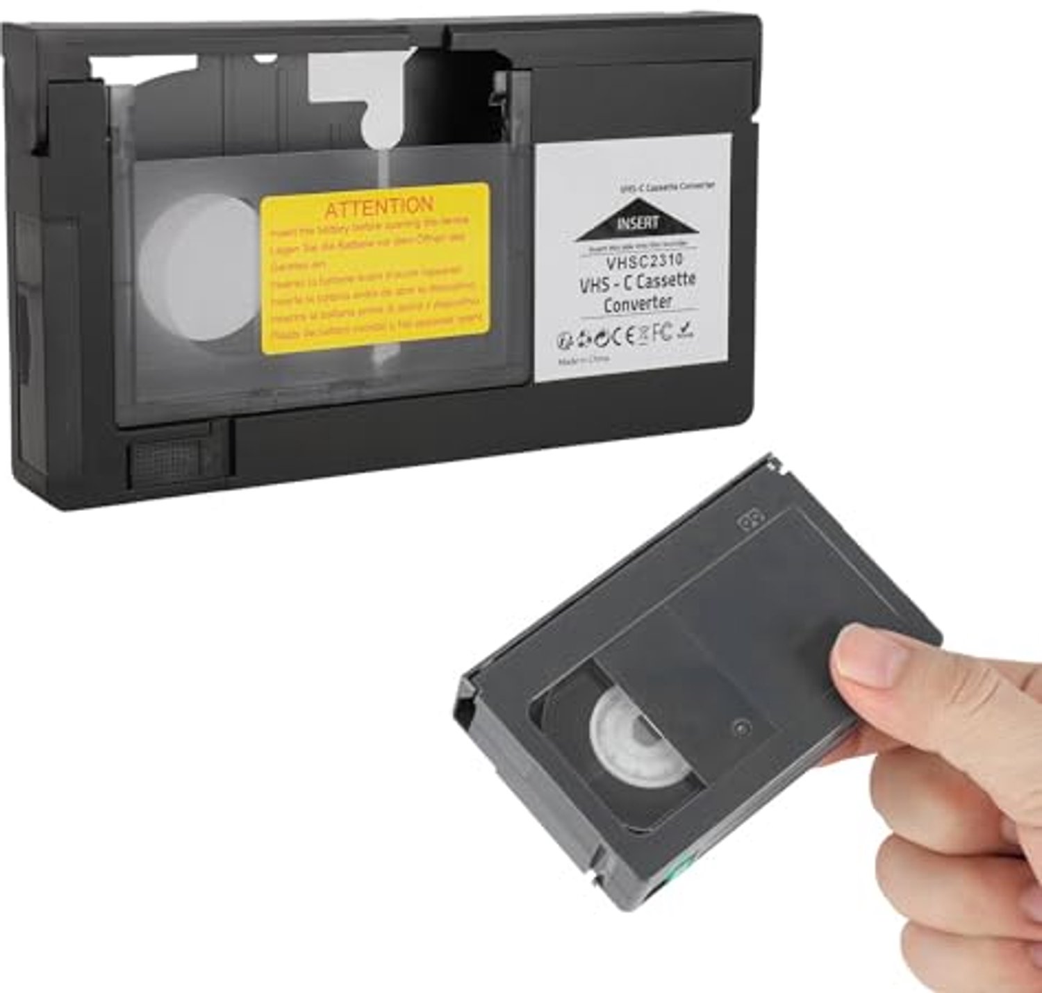 Cassette-adapter, Afspelen Opname Videocassette-adapter, Gemotoriseerd, Bediening met één Toets met Veiligheidsschakelaar, Compatibel met S VHS C & S VHS-banden