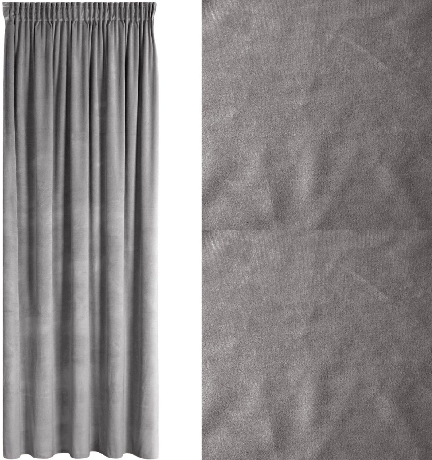 Nadine Velours Gordijn 140x270cm Zilver - Sfeervol en Praktisch