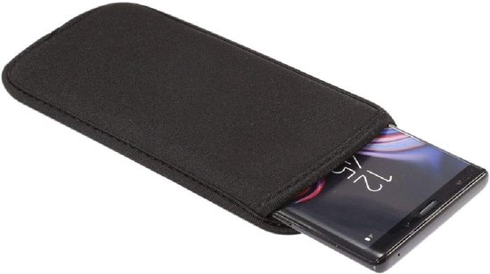 Pouch Case Neoprene Waterproof and Shockproof Sock Cover, Slim Carry Bag voor INTEX ELYT E6 (2018) - Black — afbeelding 5