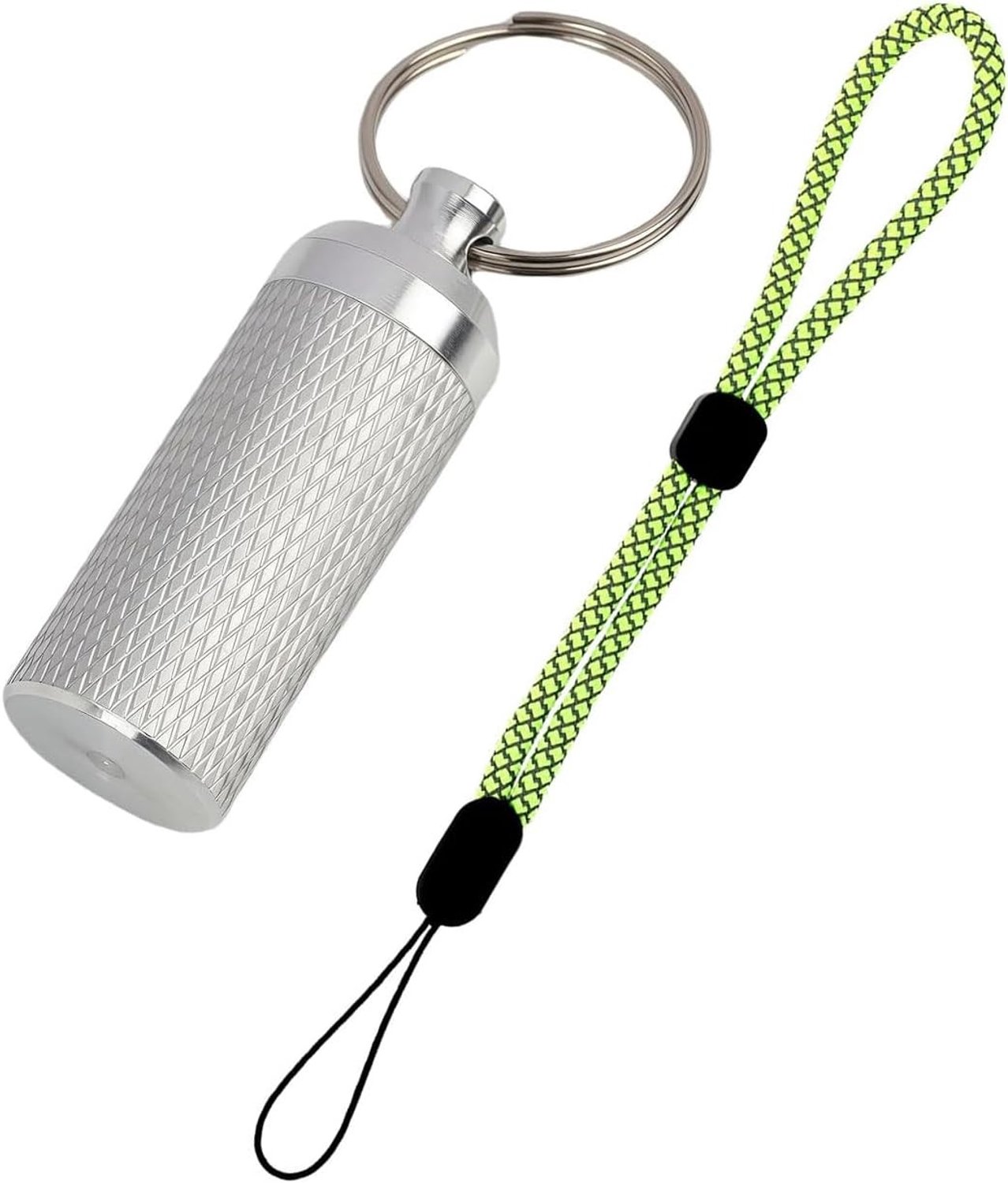 Draagbare pillendoos sleutelhanger, waterdichte en luchtdichte mini capsule voor medicijnen, ideaal voor reizen en outdoor activiteiten