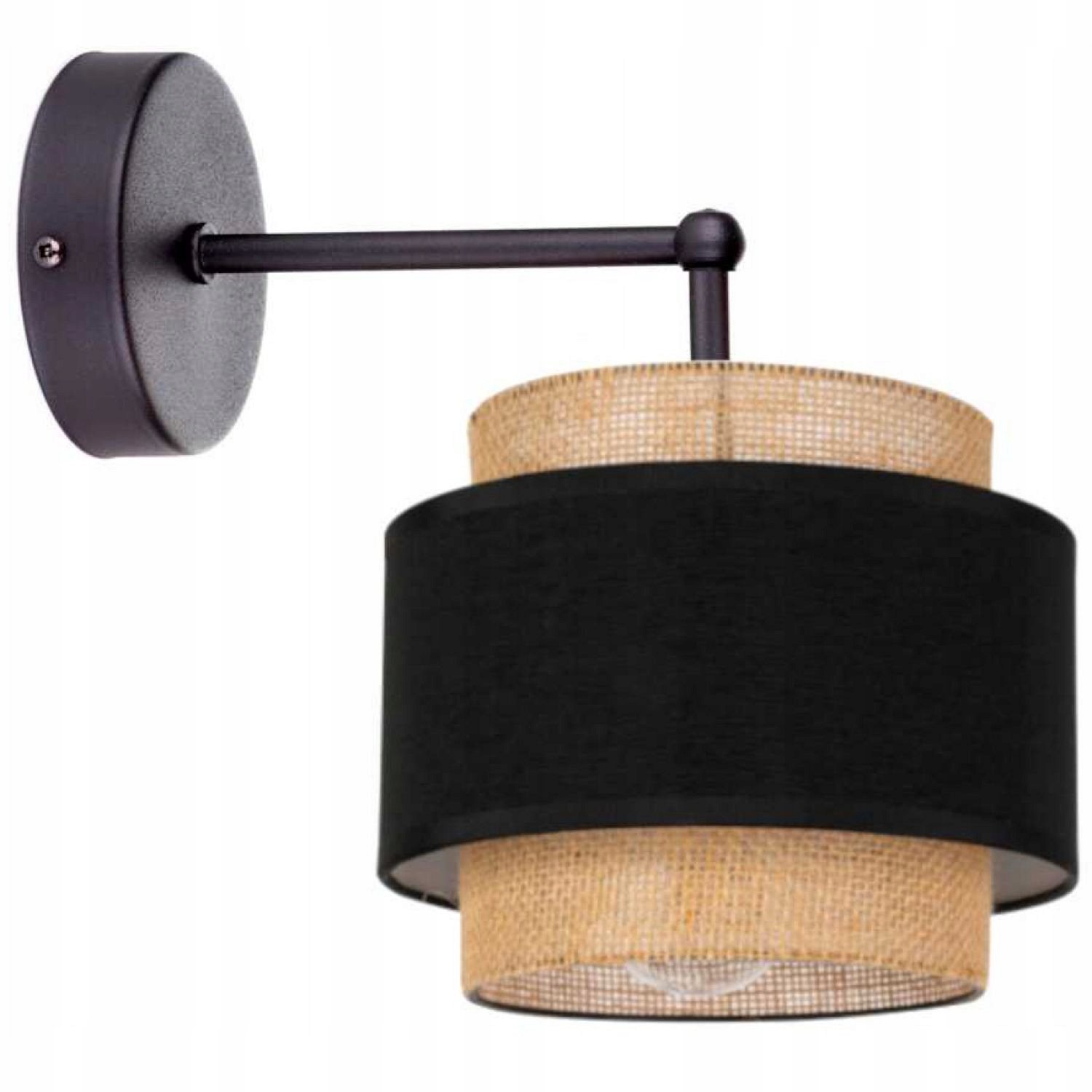 JUTA 1 Wandlamp Zwart - Modern Design Plafondlamp E27