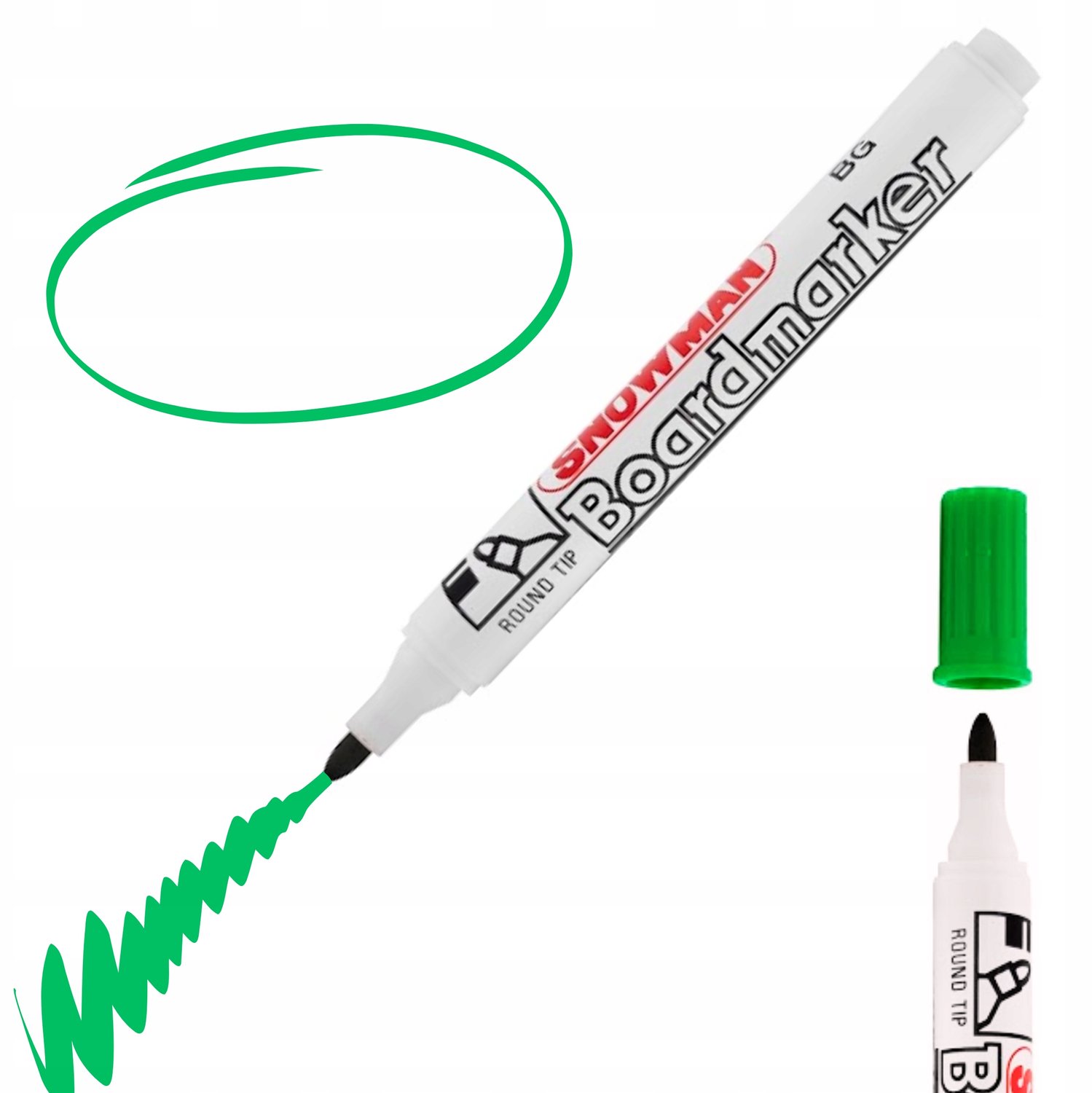 Snowman BG - whiteboard marker - groen
