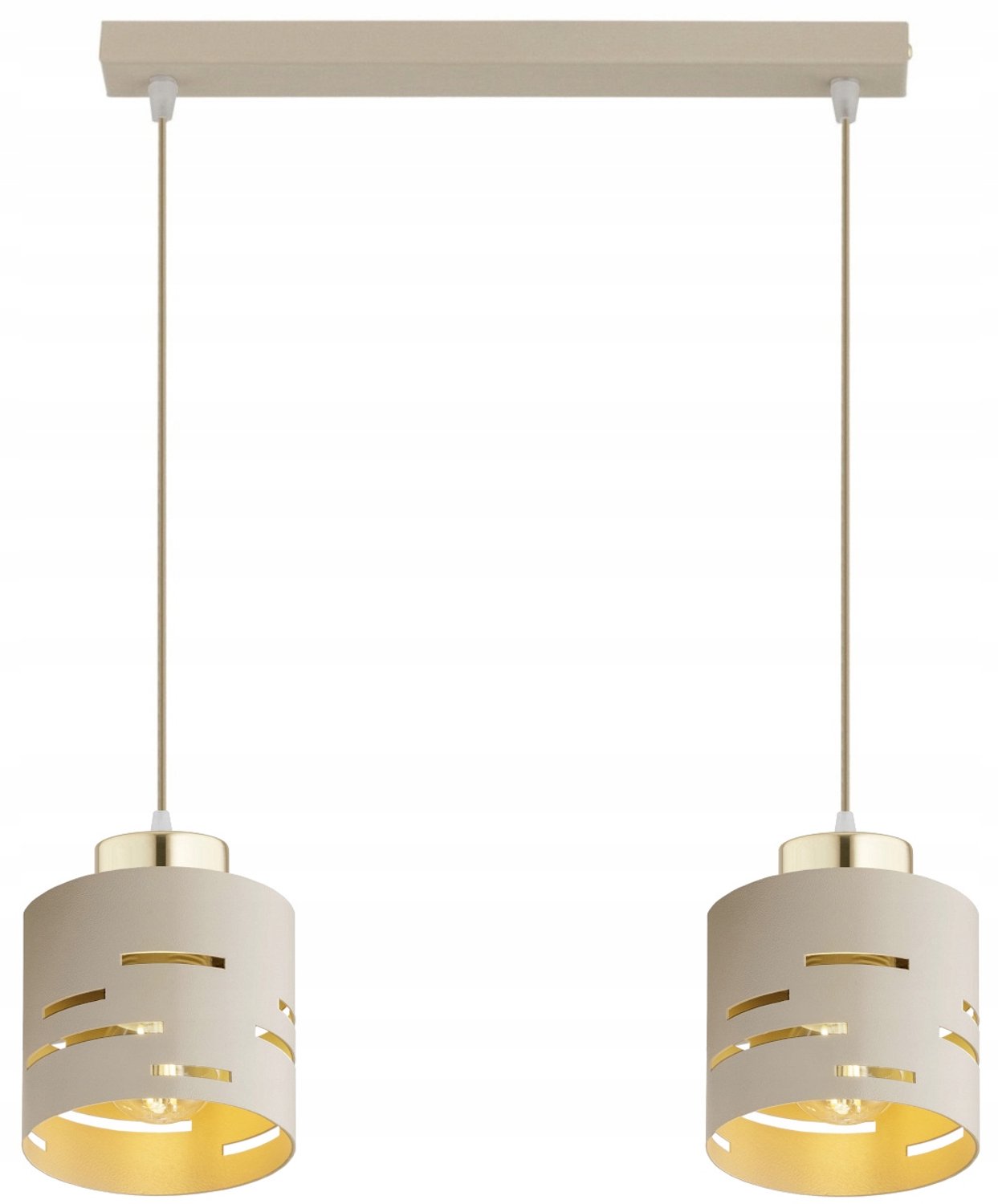 Moderne Hanglamp Ecru Beige Kasjmier Stijl Led E27