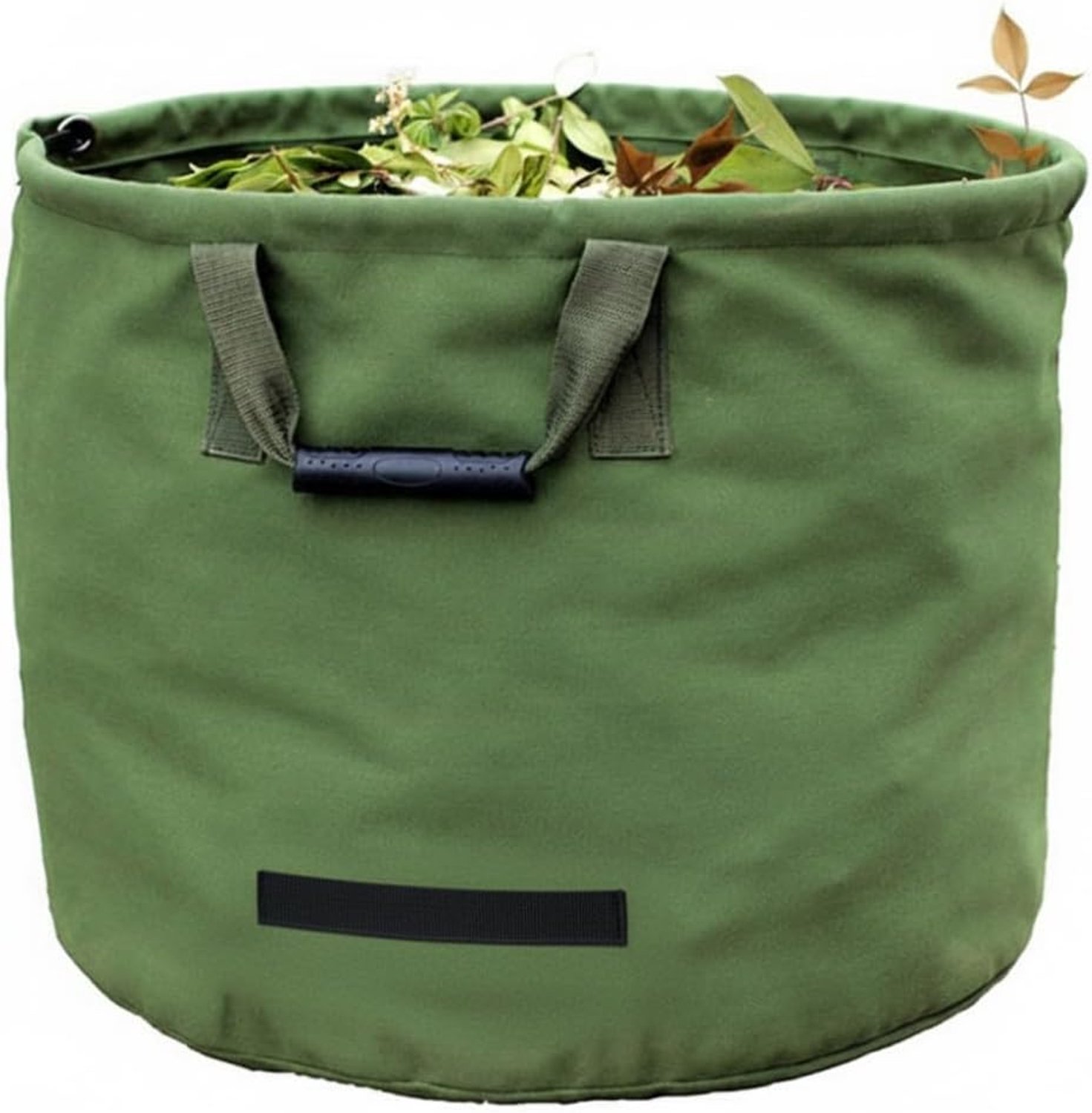 YAGXIG Canvas Vuilniszakken - Bladzakken - Waterdicht - Herbruikbaar - Tuinbladzakken - Met handvatten - Opvouwbaar - Gazonopslagcontainer - Voor onkruid en buitenopruiming - 46*56cm-