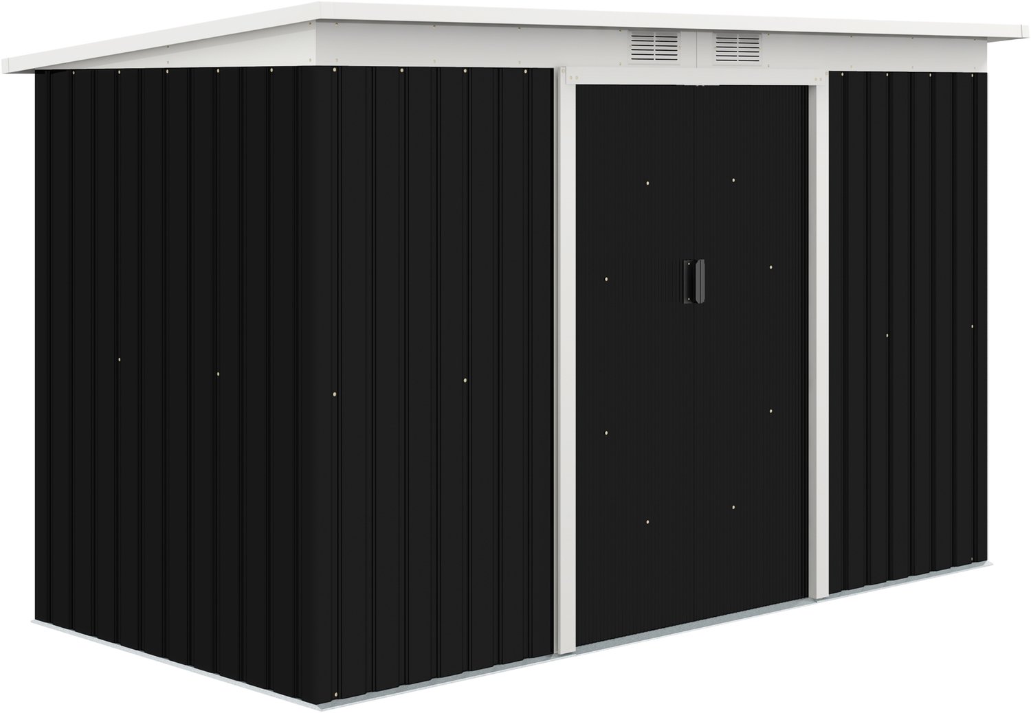 Sunona Tuinhuis - Met schuifdeuren en ventilatieroosters - 280 x 130 x 172 cm - Donkergrijs
