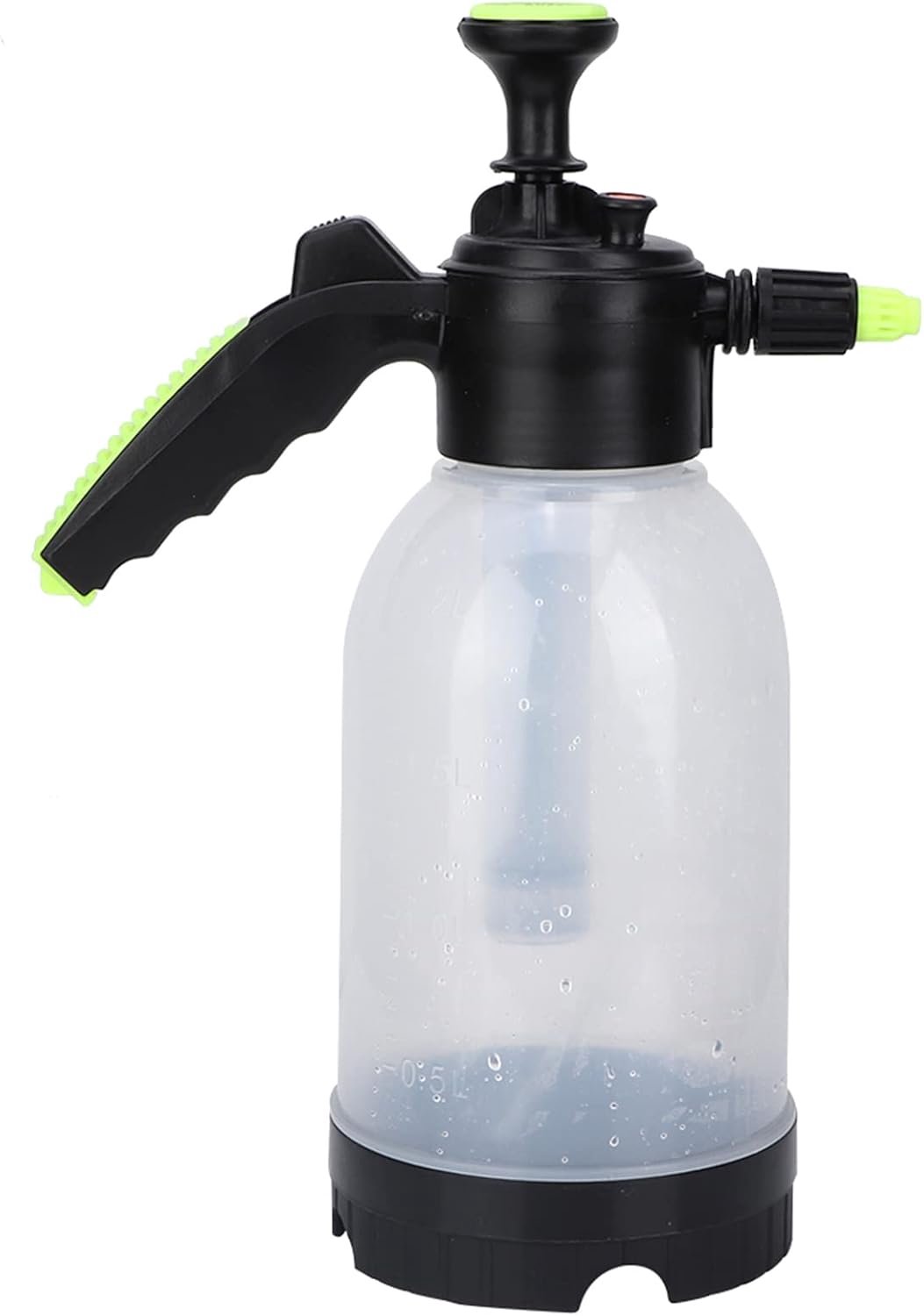 2 liter luchtdruk watersproeipot voor plantenverzorging, reiniging en sproeien – robuuste kunststof, wit – licht, comfortabele handgreep