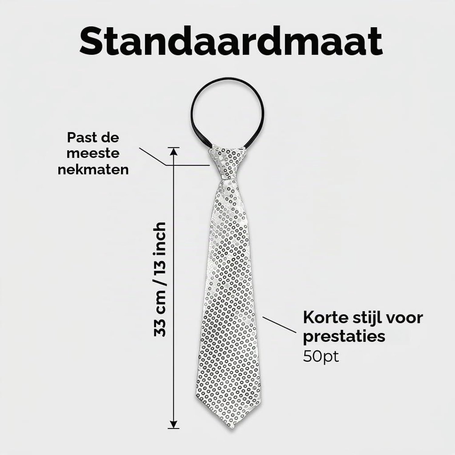 Glitter Strikjes met Elastische Band in Zwart en Grijs - Perfecte Accessoires voor Carnaval, Disco en Feestjes