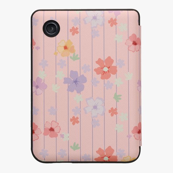 kwmobile e-reader hoesje geschikt voor Kobo Clara BW / Colour hoes - Ereader flip case met standaard - E reader cover van kunstleer - In mat mintgroen / vintage roze / violet lila — afbeelding 4