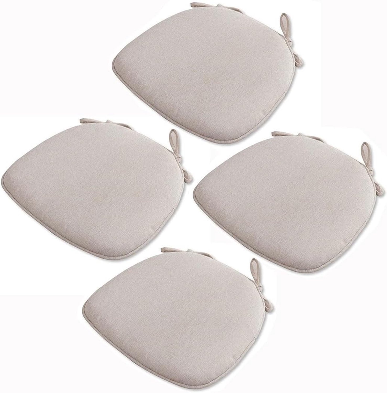 4 stuks antislip hoefijzer eetkamerstoelkussens, ademende zitkussens 43 x 41 cm, stijlvol wit ontwerp, perfect voor thuis, keuken en eetkamer, decoratie.