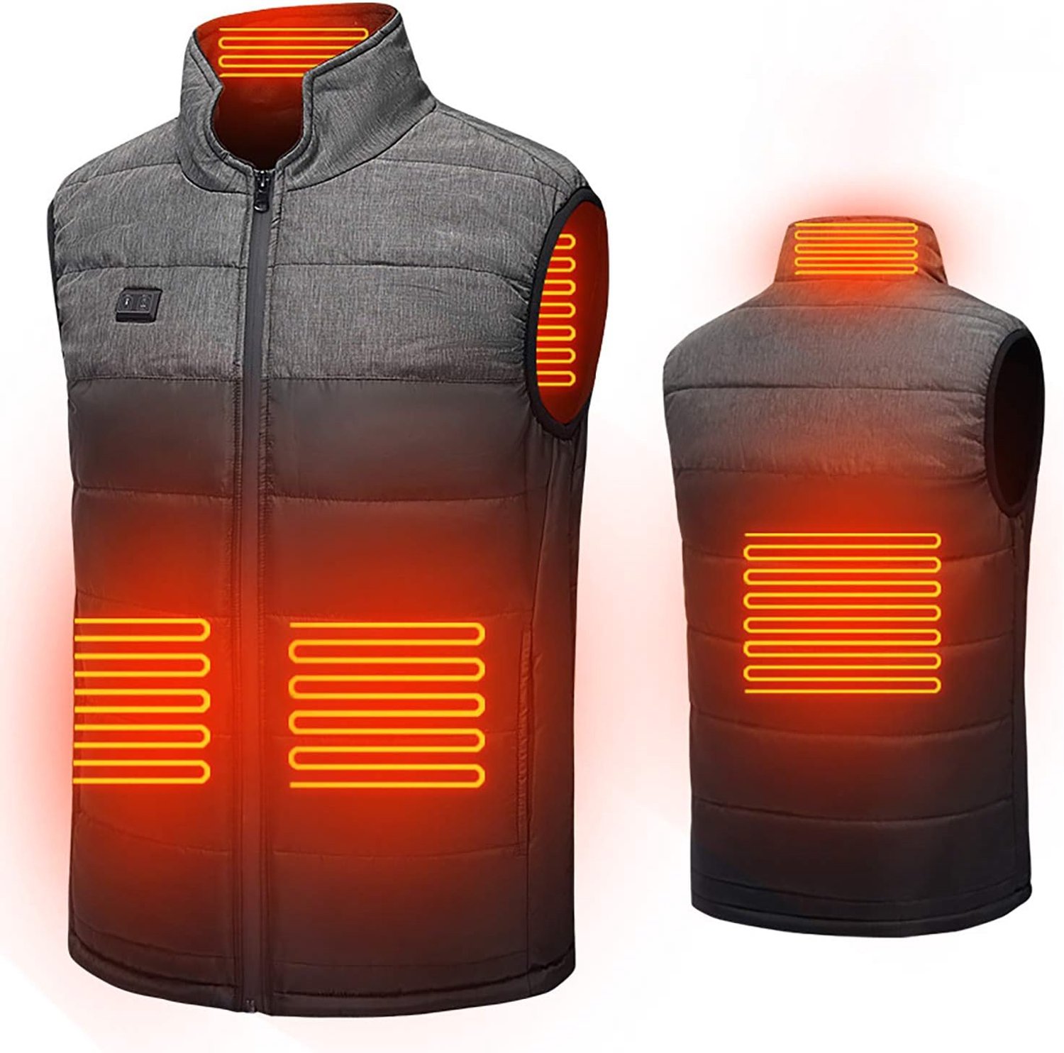 Jas voor dames en heren, slim fit, waterdichte jas met accu voor buiten, XXXL