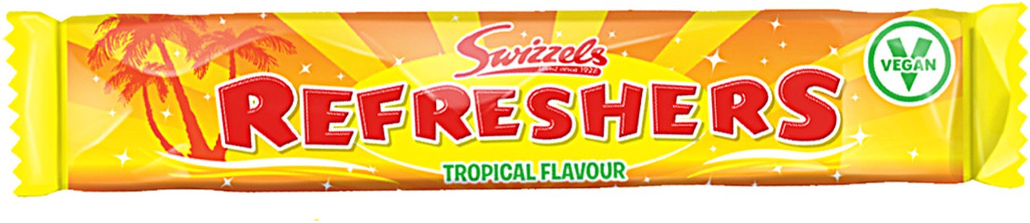 Swizzels Matlow Refreshers Tropical - Zacht snoep - Uitdeeldoos - 60 x 18g