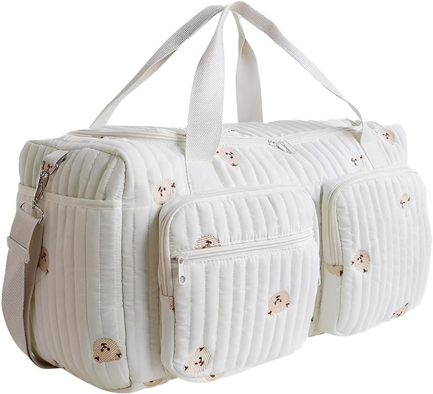 Gewatteerde luiertas 48x22 cm - Berenmotief - Lichtgewicht & draagbaar - Ideaal voor ziekenhuisopnames - ShopVlot