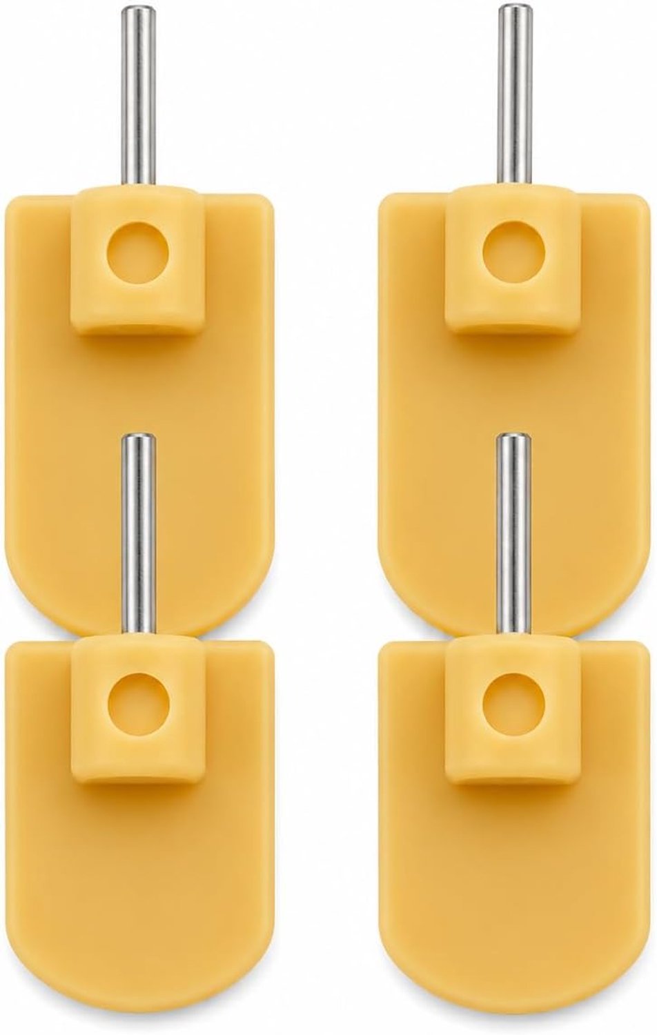 Ringen van metaal, 10 stuks (389 gele haken, zelfklevend, 4 stuks)