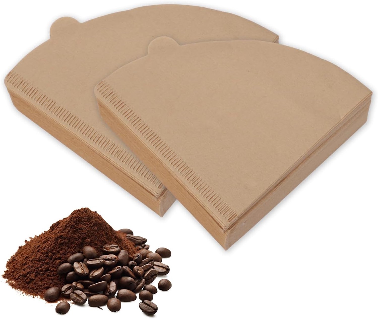 200 stuks koffiefilters maat 1, bruin papier met kegel 01, wegwerpzakken in V-vorm voor handmatige druppelaars, koffiezetapparaten, koffiezetapparaten en handmatig gebruik, 1-2 kopjes