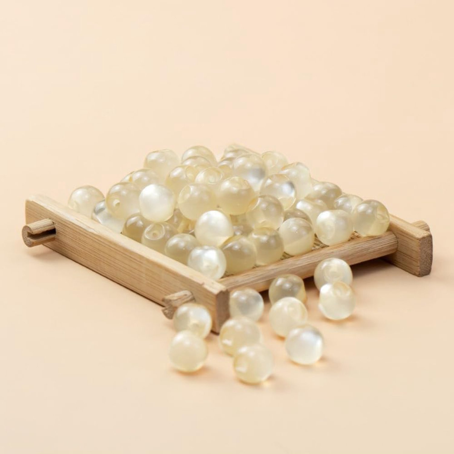 Knopen voor dames, overhemden, kleine knopen, voor kleding, blouses, gebreide vesten, jurken, naaien, handgemaakte decoraties, beige, 30 stuks, 10 mm
