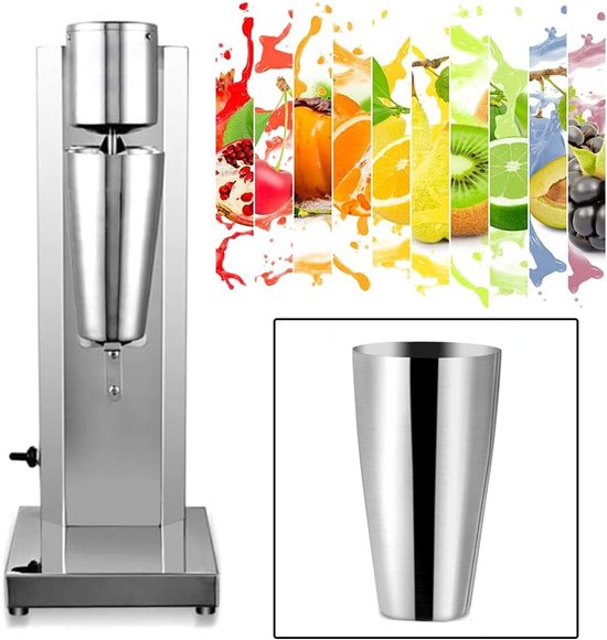 650 ml roestvrij staal blender high-performance mixer milk shake mixer melk shaker machine verticale mixer drankmixer barmixer cocktailshaker drankmixer 180W — afbeelding 5
