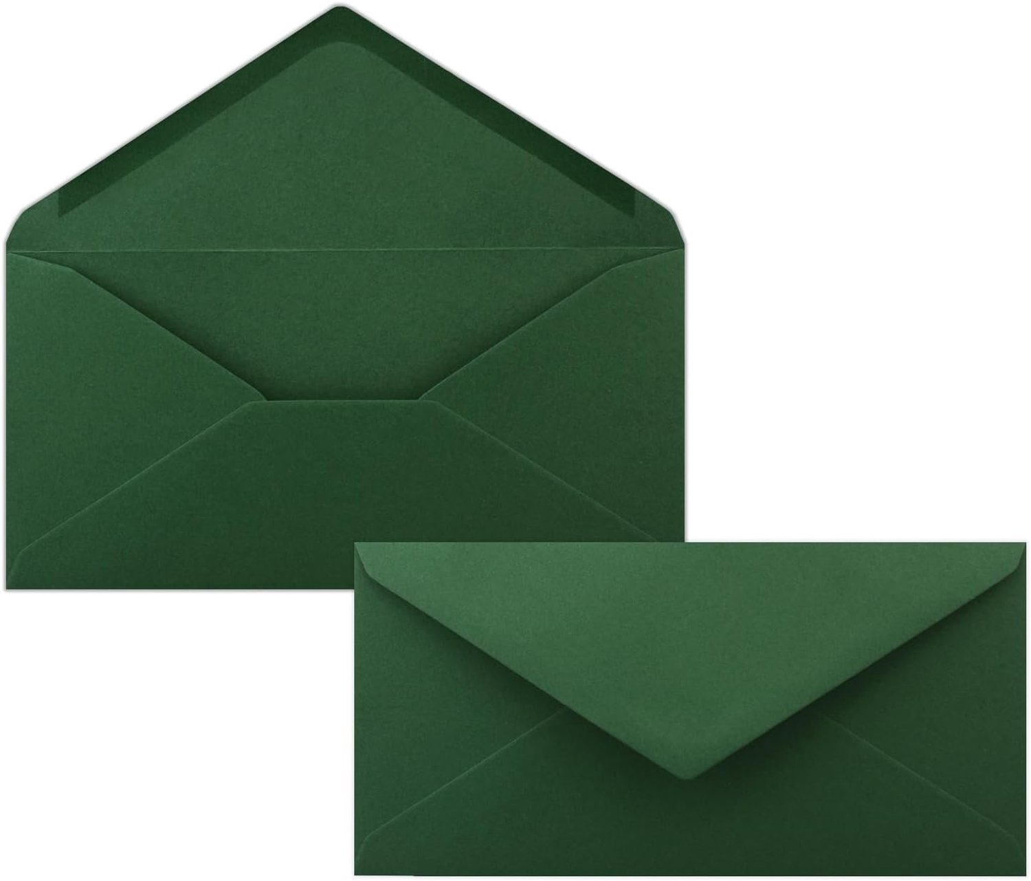 25 enveloppen mosgroen DIN lang - 110 x 220 mm (11 x 22 cm) - natte plakrand zonder venster - ideaal voor uitnodigingskaarten