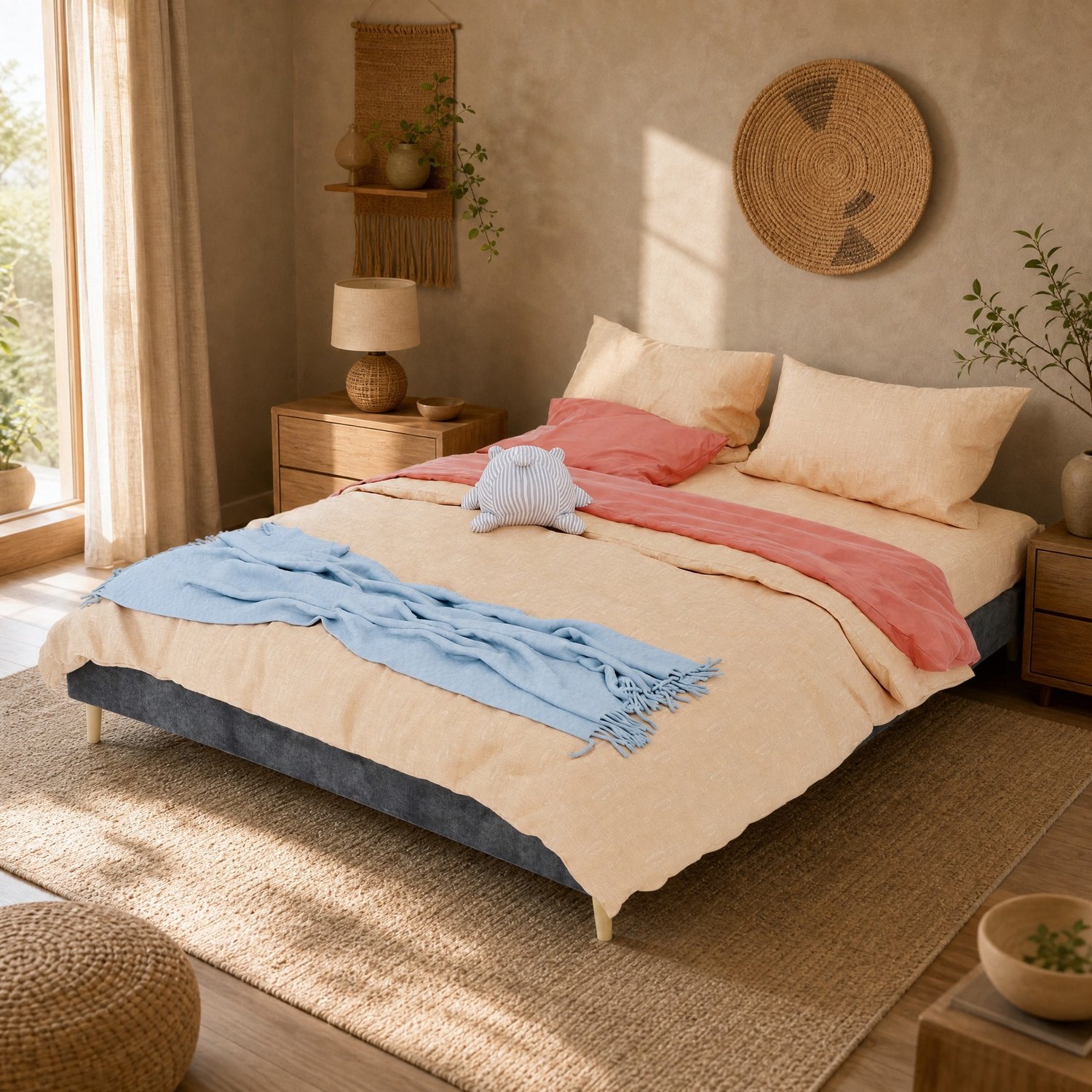CHICFURN Gestoffeerd bedframe 160x200 cm - Dutch velvet - grijs - met lattenbodem