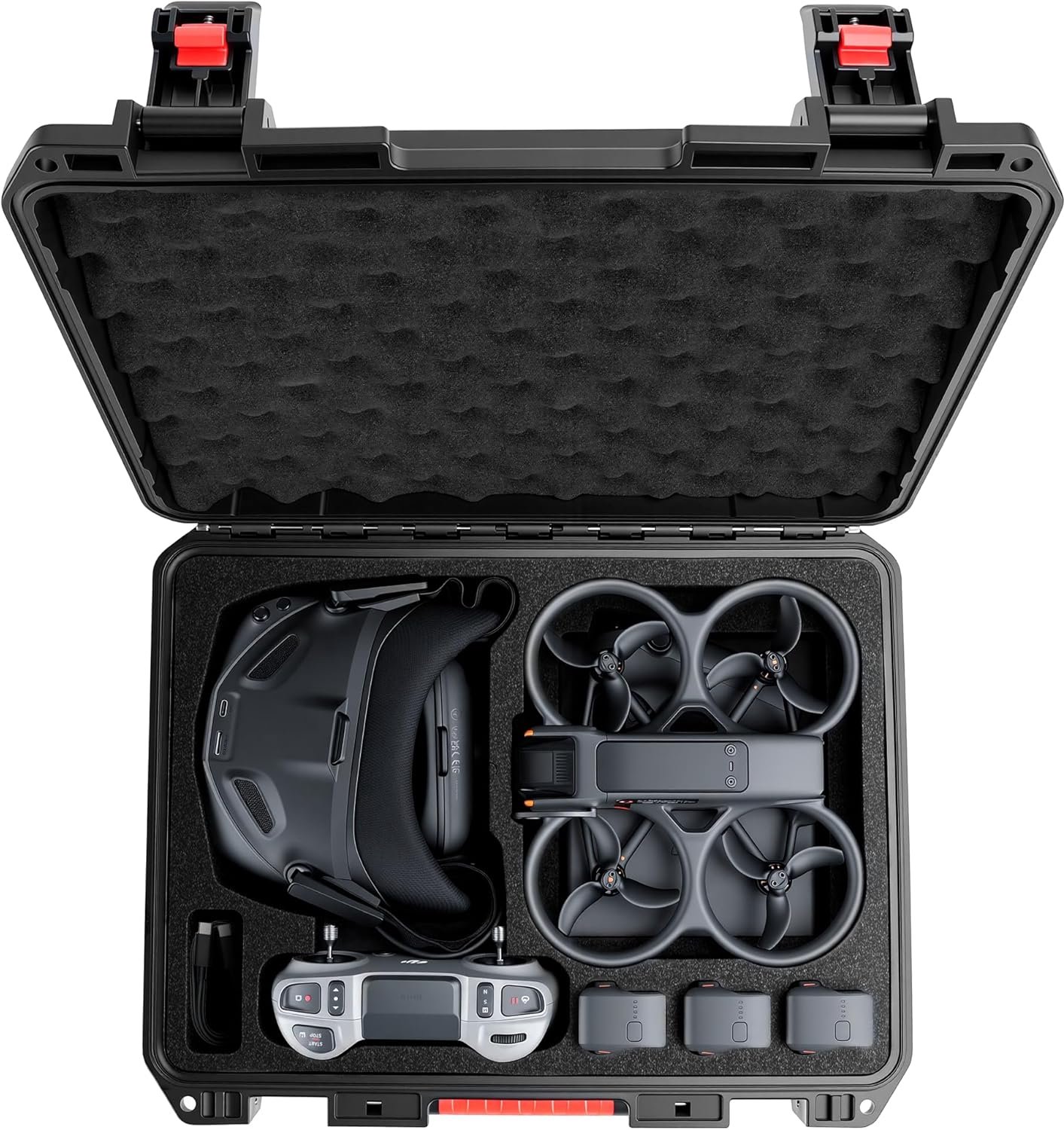Harde koffer voor DJI Avata 2 Drone/Fly Smart Combo (voor DJI Goggles N3, ALLEEN CASE), waterdichte draagtas voor RC Motion 3, FPV Remote Controller 3 en batterijaccessoires