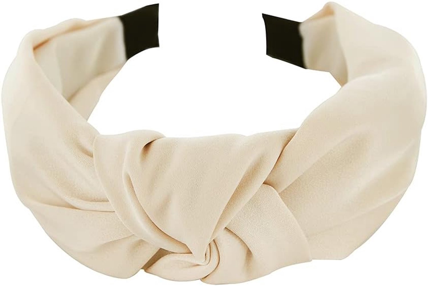 Axy Haarband met knoop en satijn overtrokken vintage prachtige hoofdband haaraccessoires dames haarband HR35A (zandbeige)