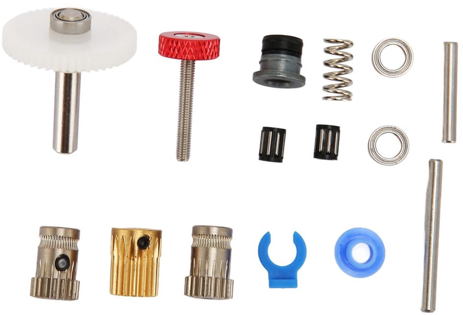 Extruder Dual Gear Kit - 15-delige Kit - Gelegeerd Staal - Compatibel met PRUSA/Bowden/Sherpa - Complete Accessoires - Eenvoudige Installatie - 3D-printeronderdelen