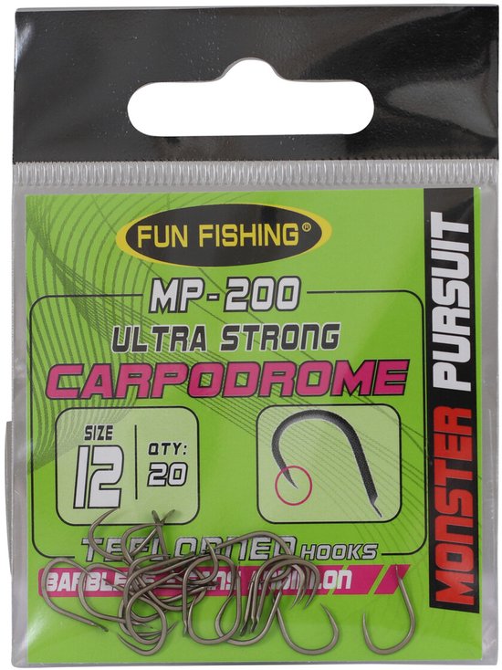 Fun Fishing MP-200 Ultra Strong Carpodrome Zonder Weerhaak (20 pcs) - Maat : 8 — afbeelding 3