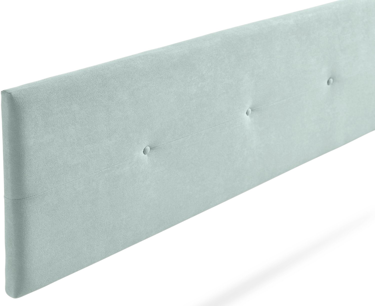 Moonia Napoli - Hoofdbord 90 cm - Gestoffeerd - Aqualine stof aqua groen - Wandmontage met muurschroeven