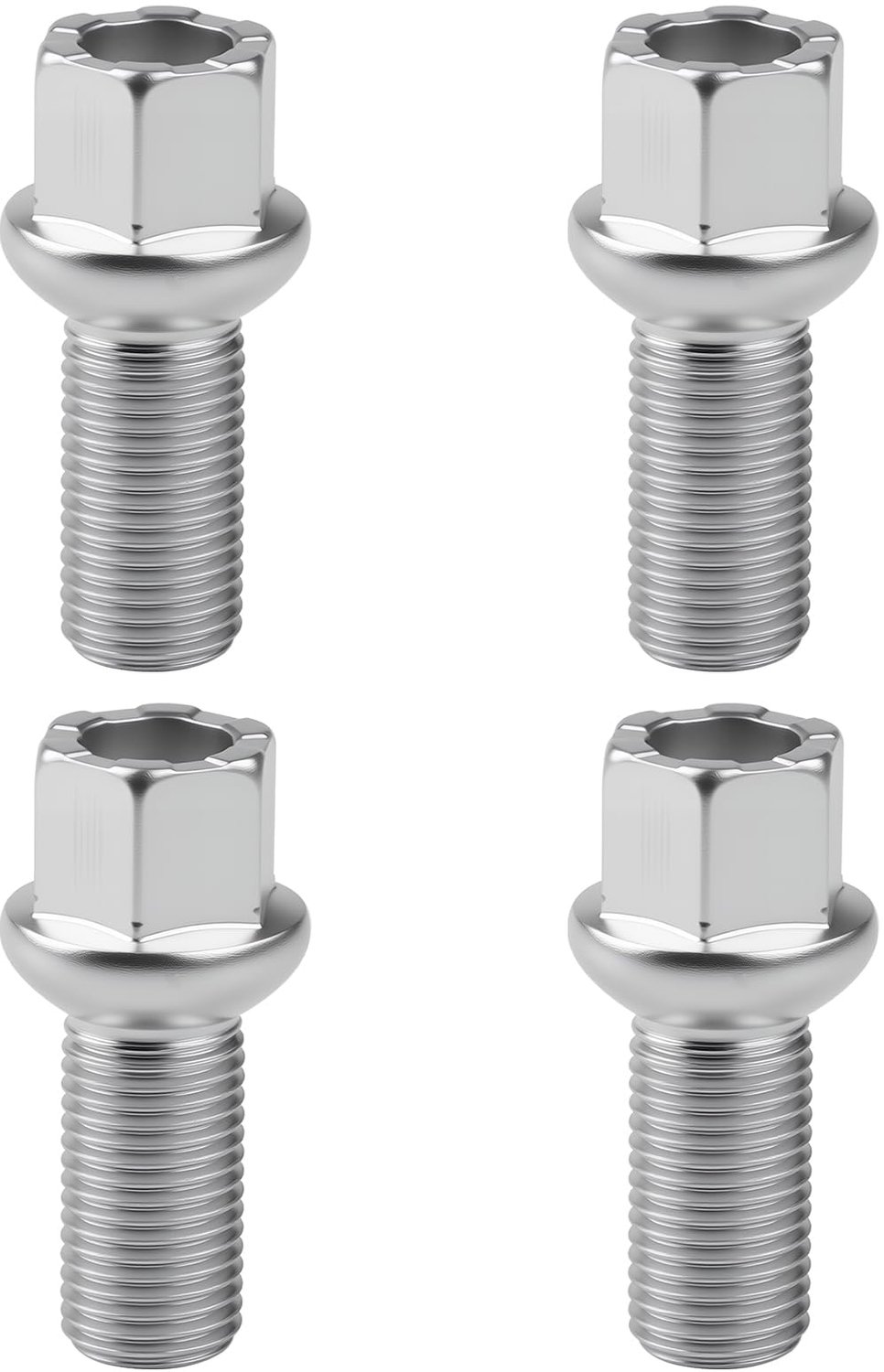 4 Stuks Gegalvaniseerde Wielbouten M14 x 0.2 x 27 mm voor Volkswagen/Skoda/Seat