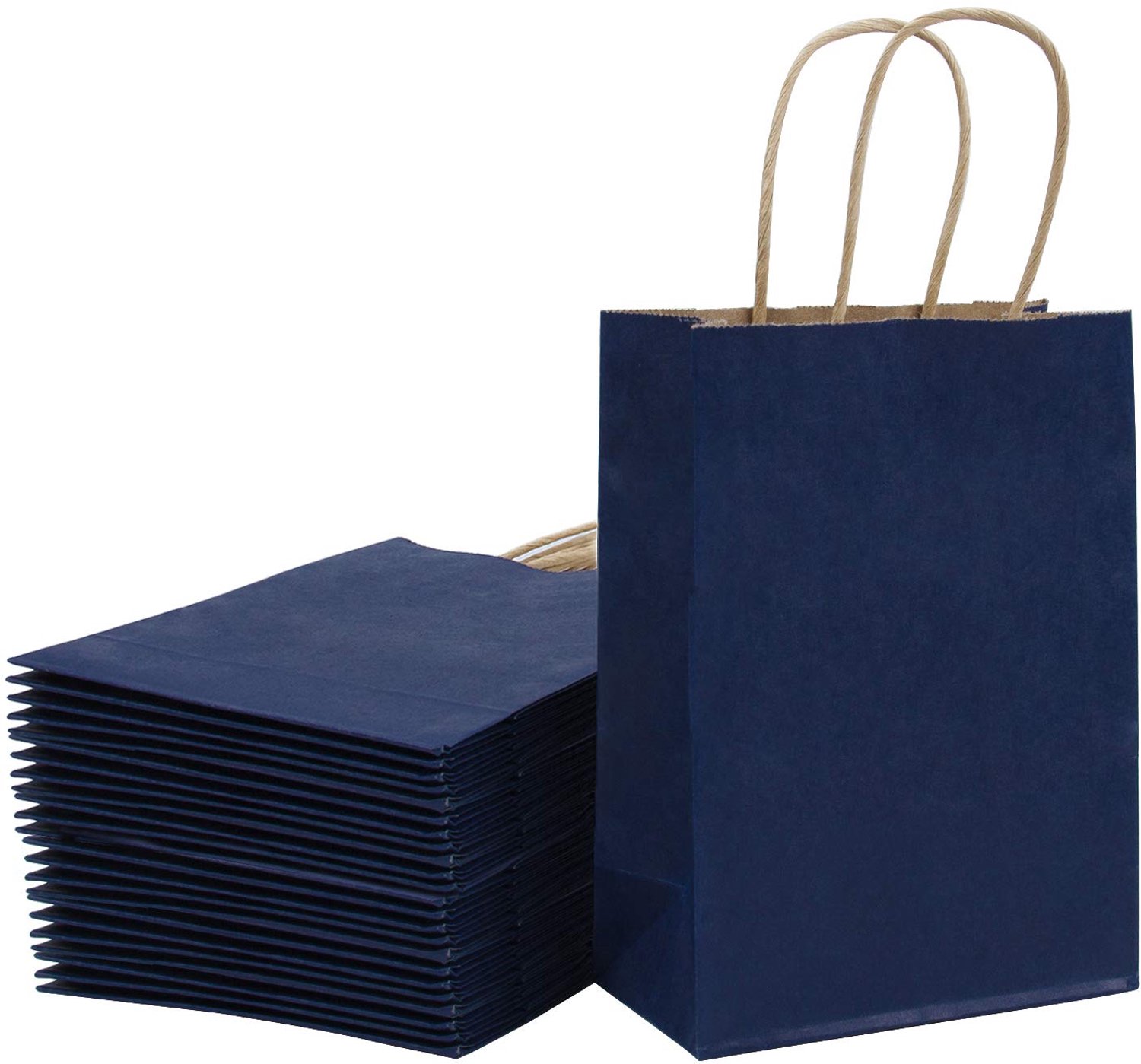 Set van 25 Kraft Papieren Cadeautassen met Handvatten