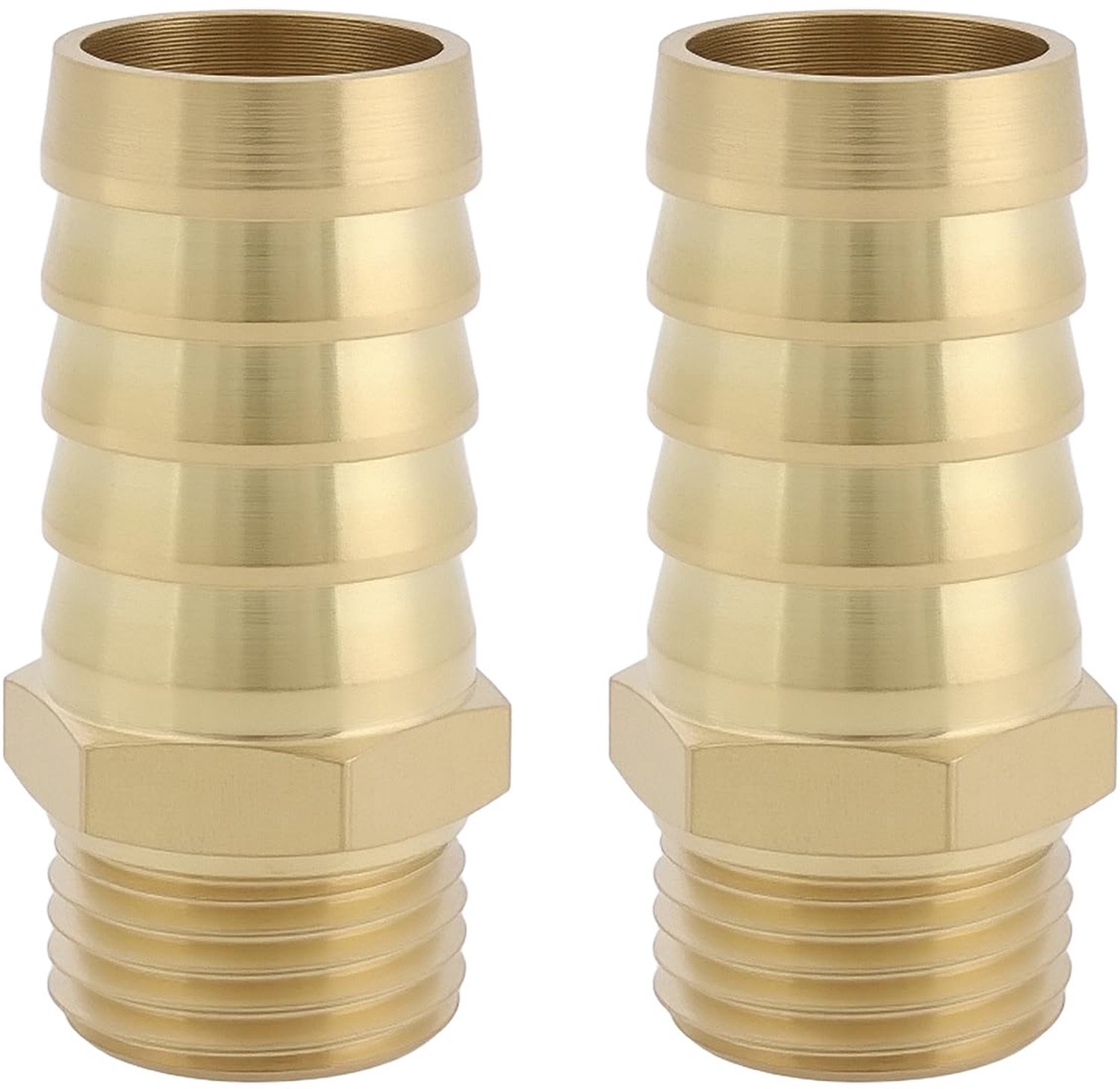 2 Stuks Messing Barb Slang Fitting M16 x 1.5 Adapter