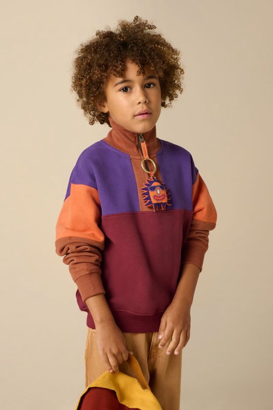 Multicolour Sweater Met Colourblock Patroon