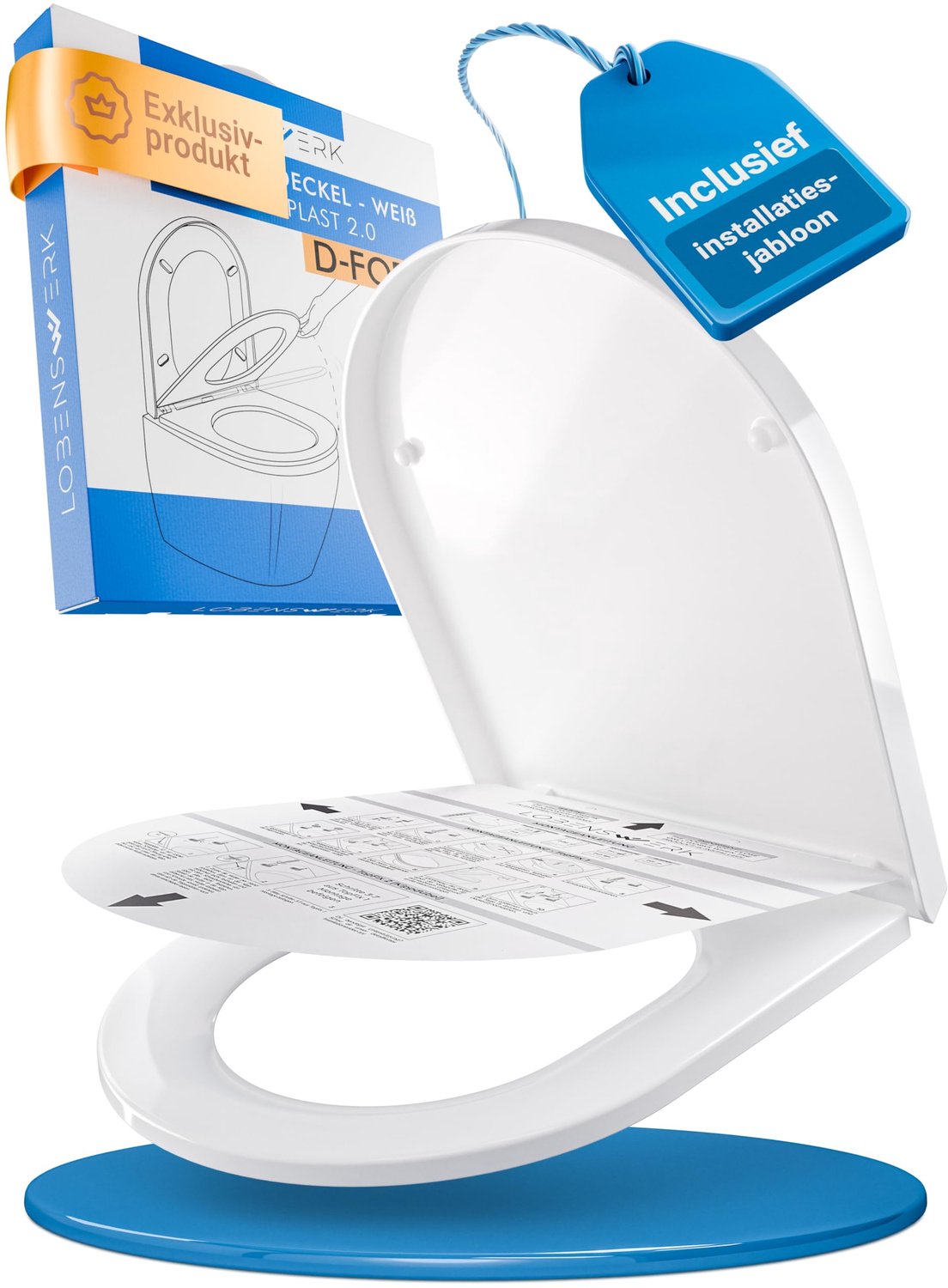 D-vormige Toiletzitting met Soft-Close Mechanisme