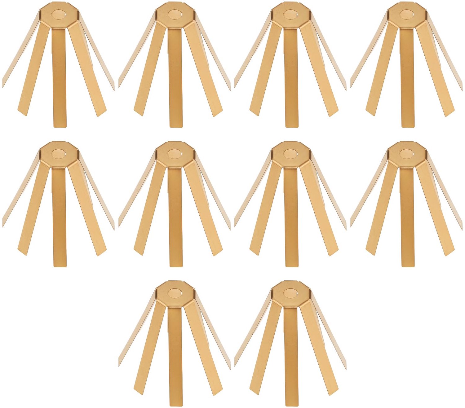 Adapter 10Pcs - Messing Adapter Shims - 8-Prong Ontwerp - Shaft/Hosel Conversie - Precisie Centering - Ideaal voor Club Reparatie