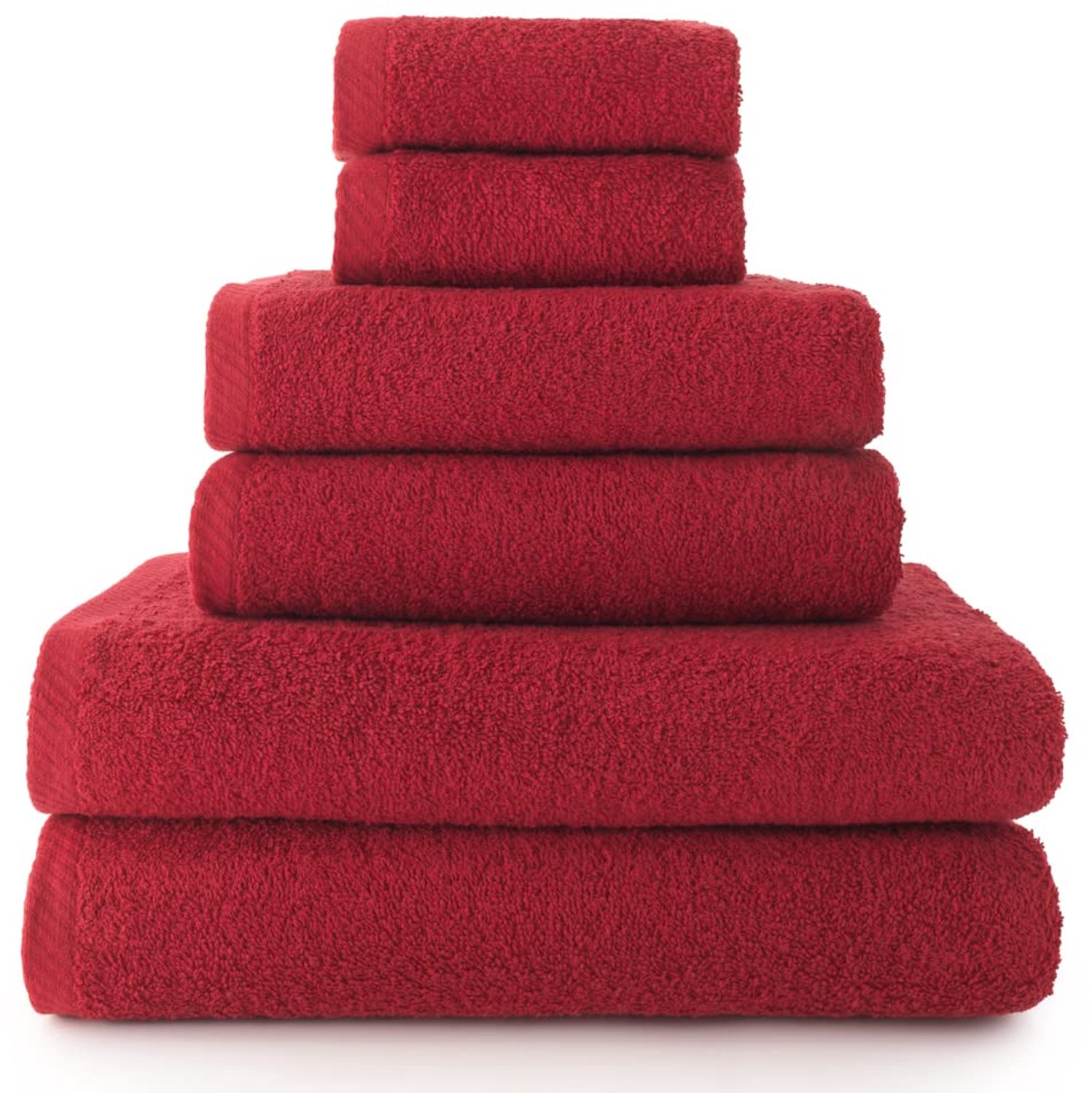 Towel Set - 6 Stuks Handdoeken Set van 100% Katoen, Zacht en Absorberend