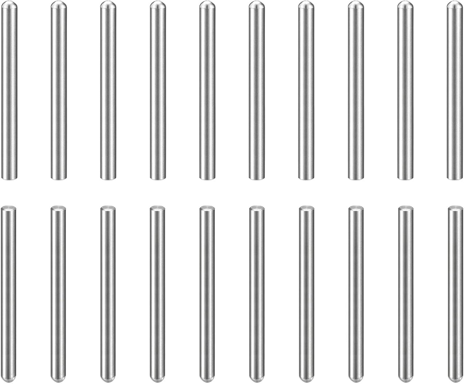 Cilinderpennen 5 mm x 55 mm - roestvrij staal - cilindrische ronde kop - voor gereedschapsbouw, 20 stuks - ServiceTopper